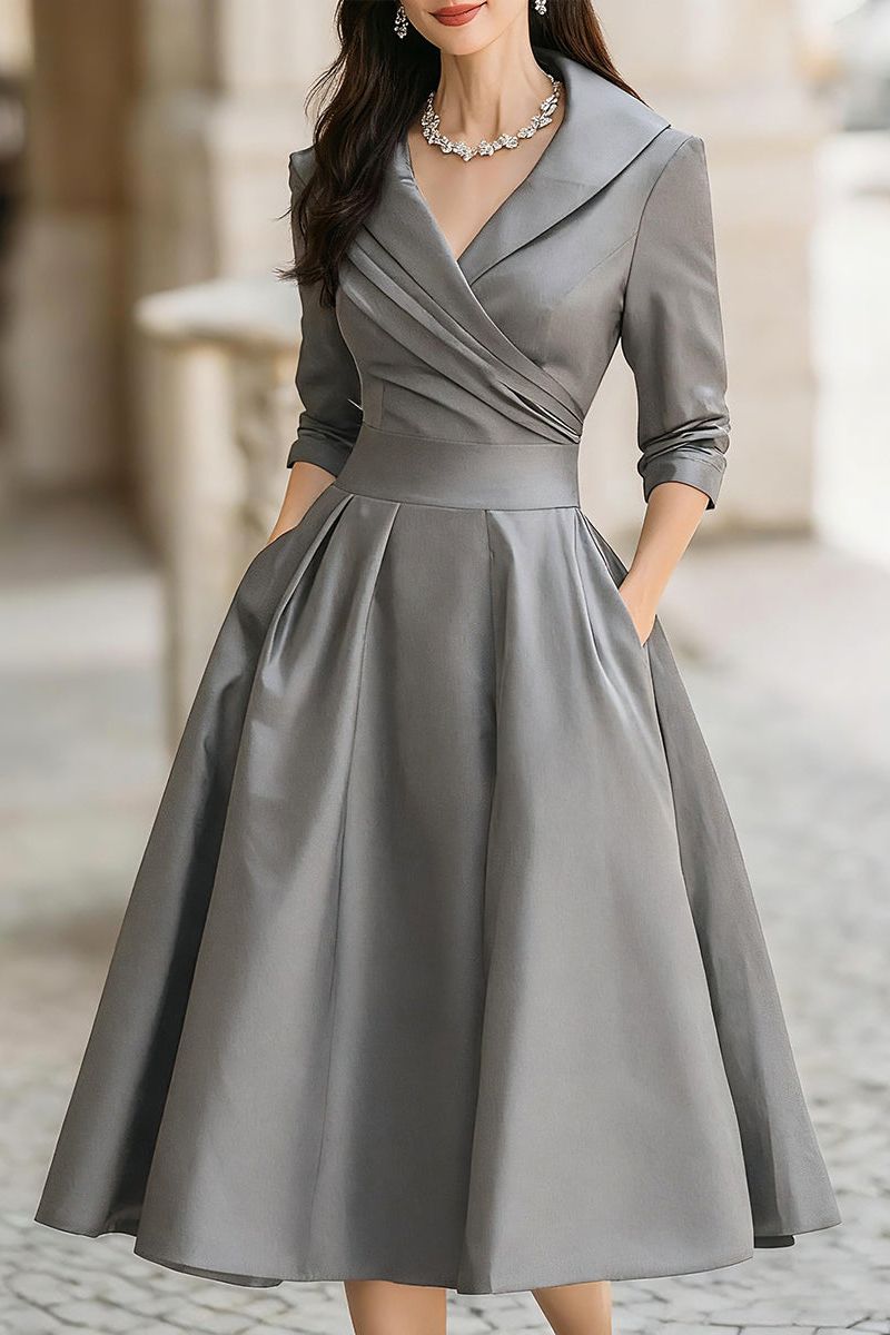 Audrey - Vestito midi in raso