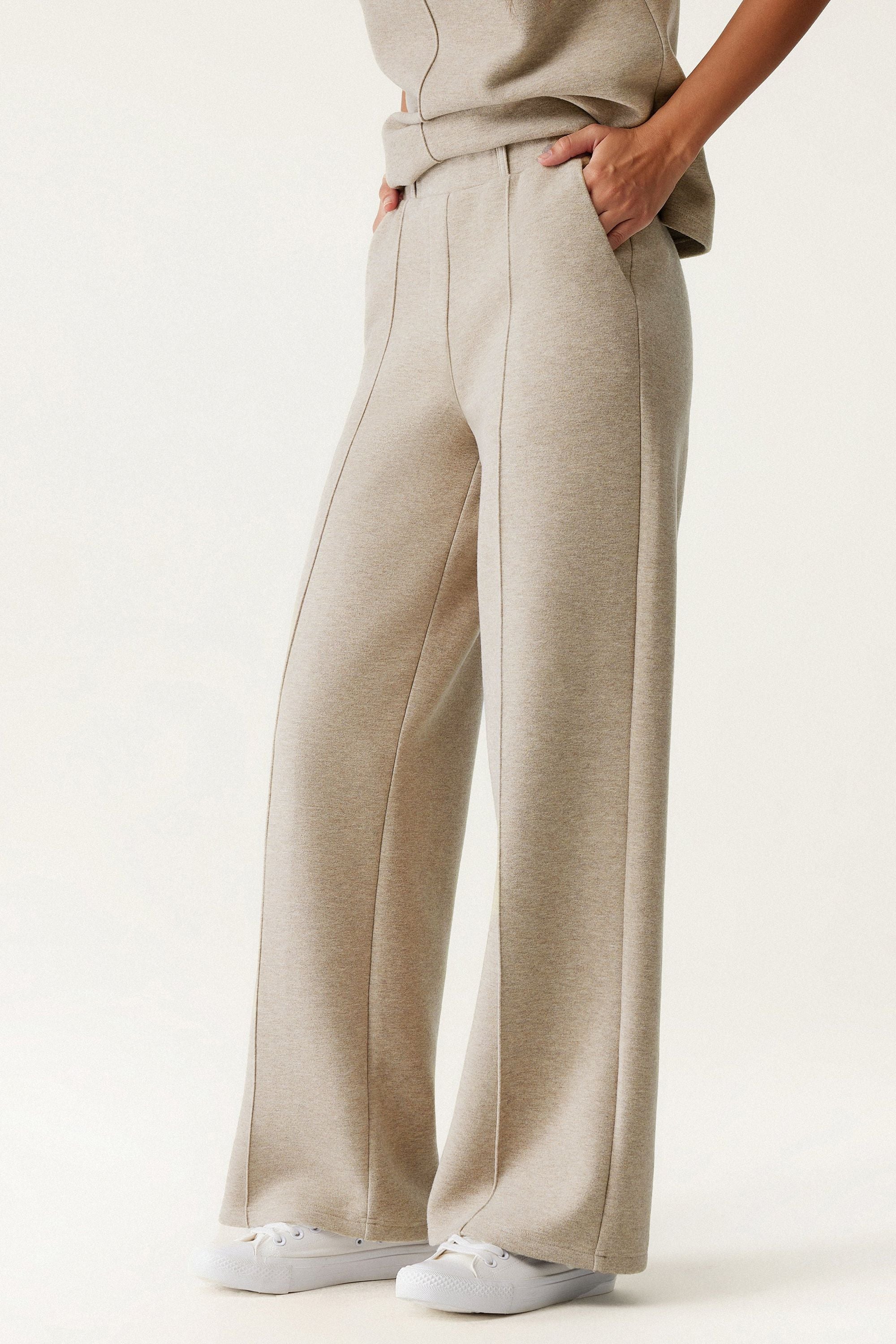 High Waisted Straight Leg Pull On Pant