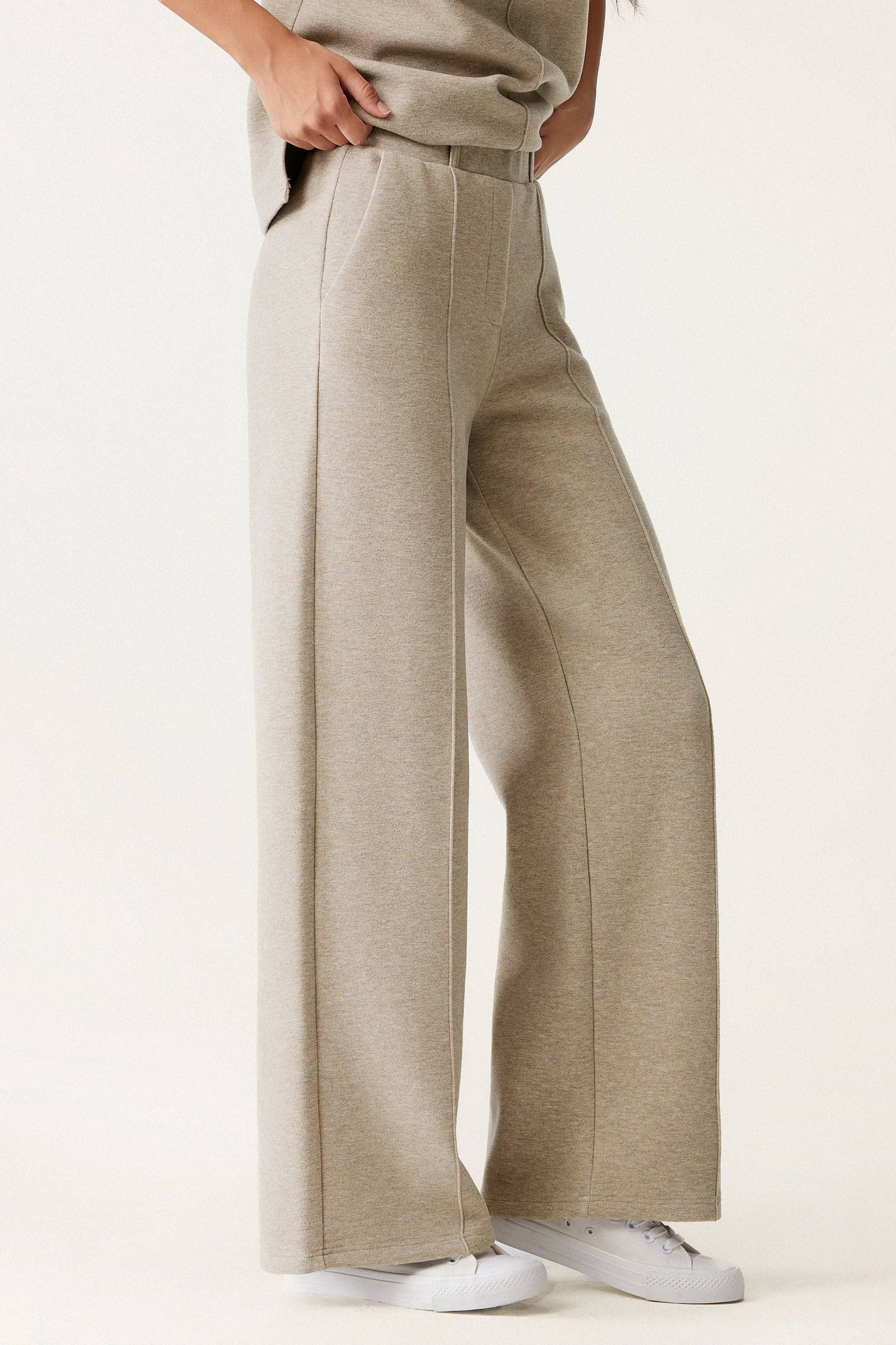 High Waisted Straight Leg Pull On Pant