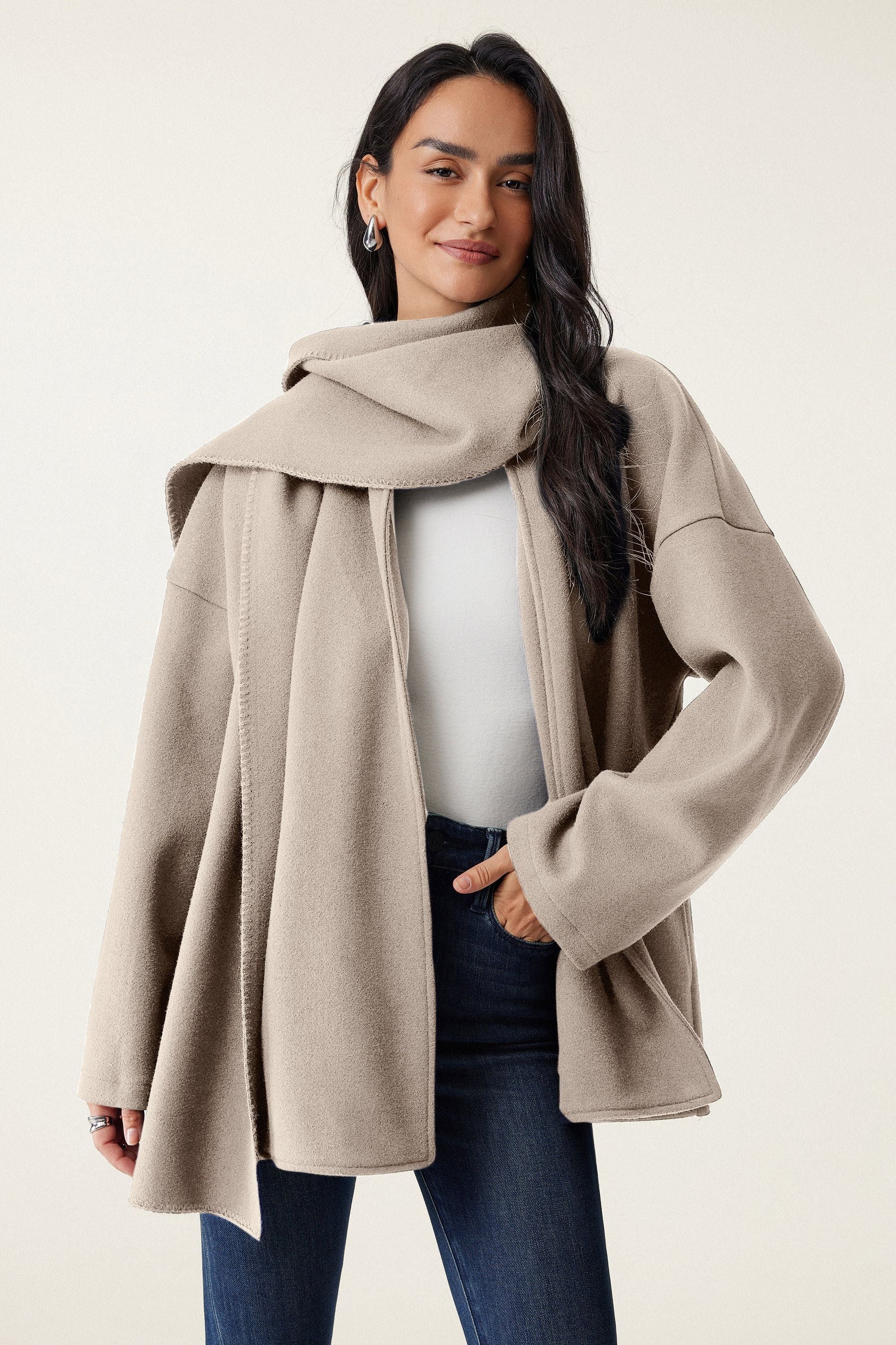 Oversized Scarf Jacket