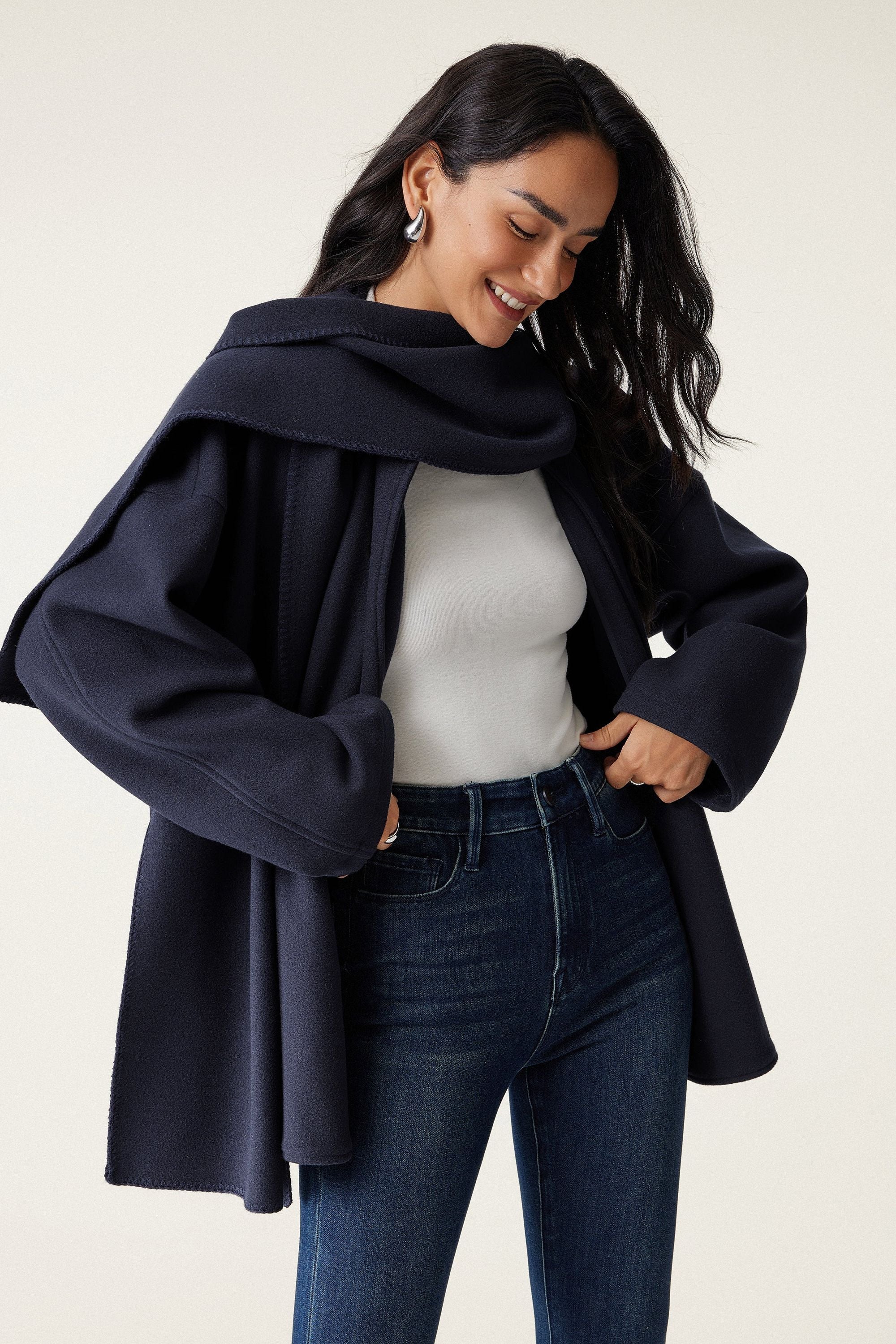 Oversized Scarf Jacket