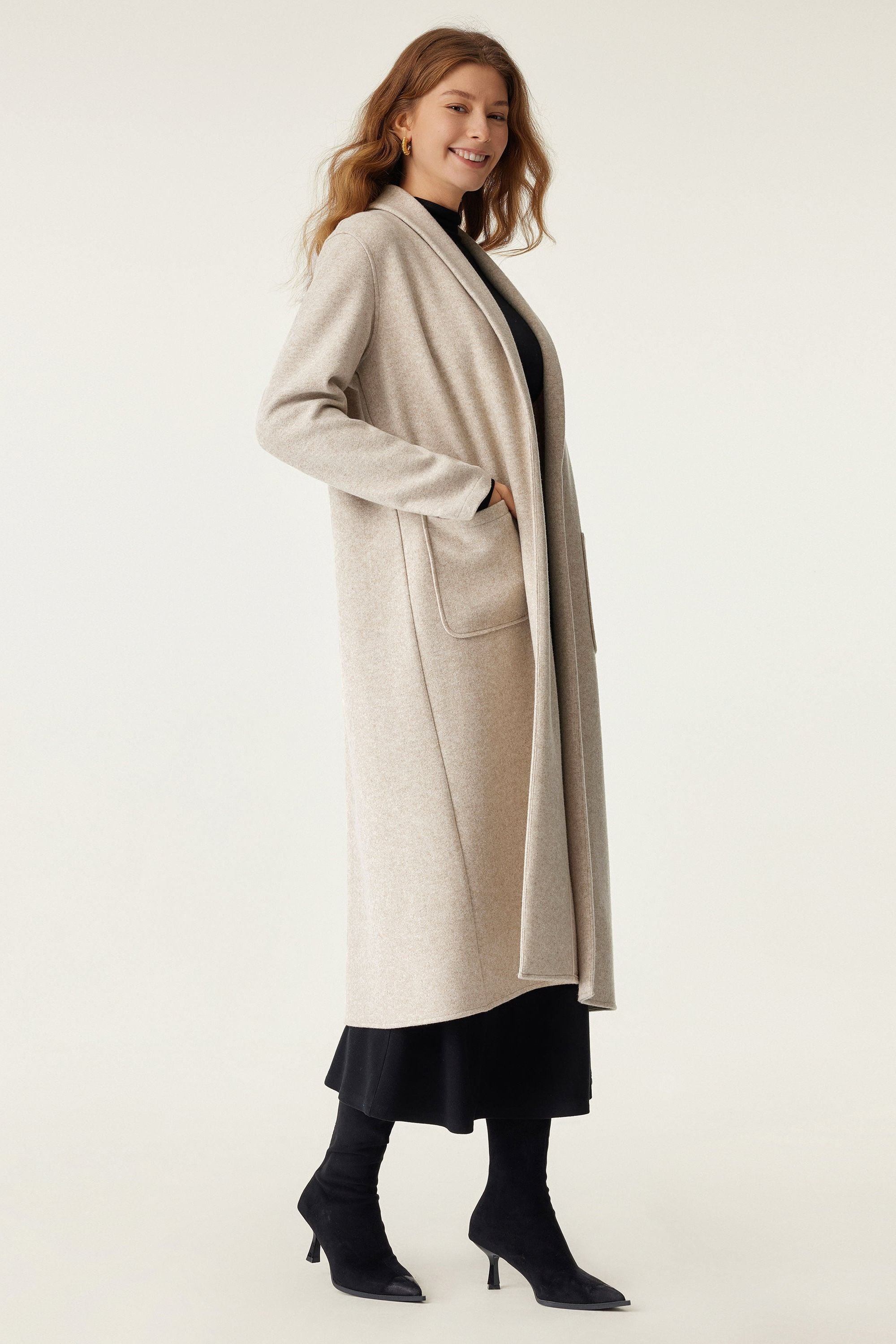 Patch Pocket Long Coat