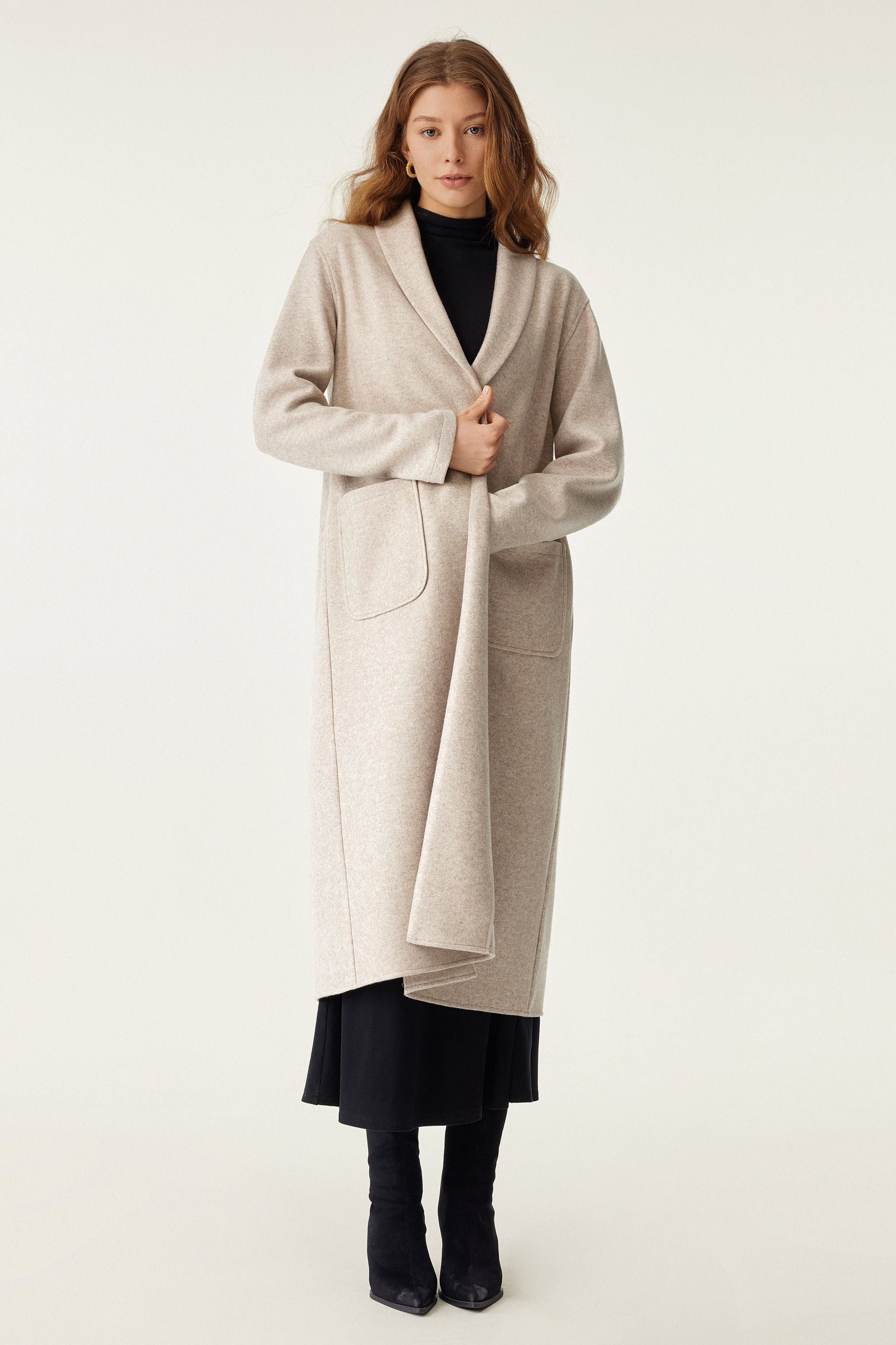 Patch Pocket Long Coat