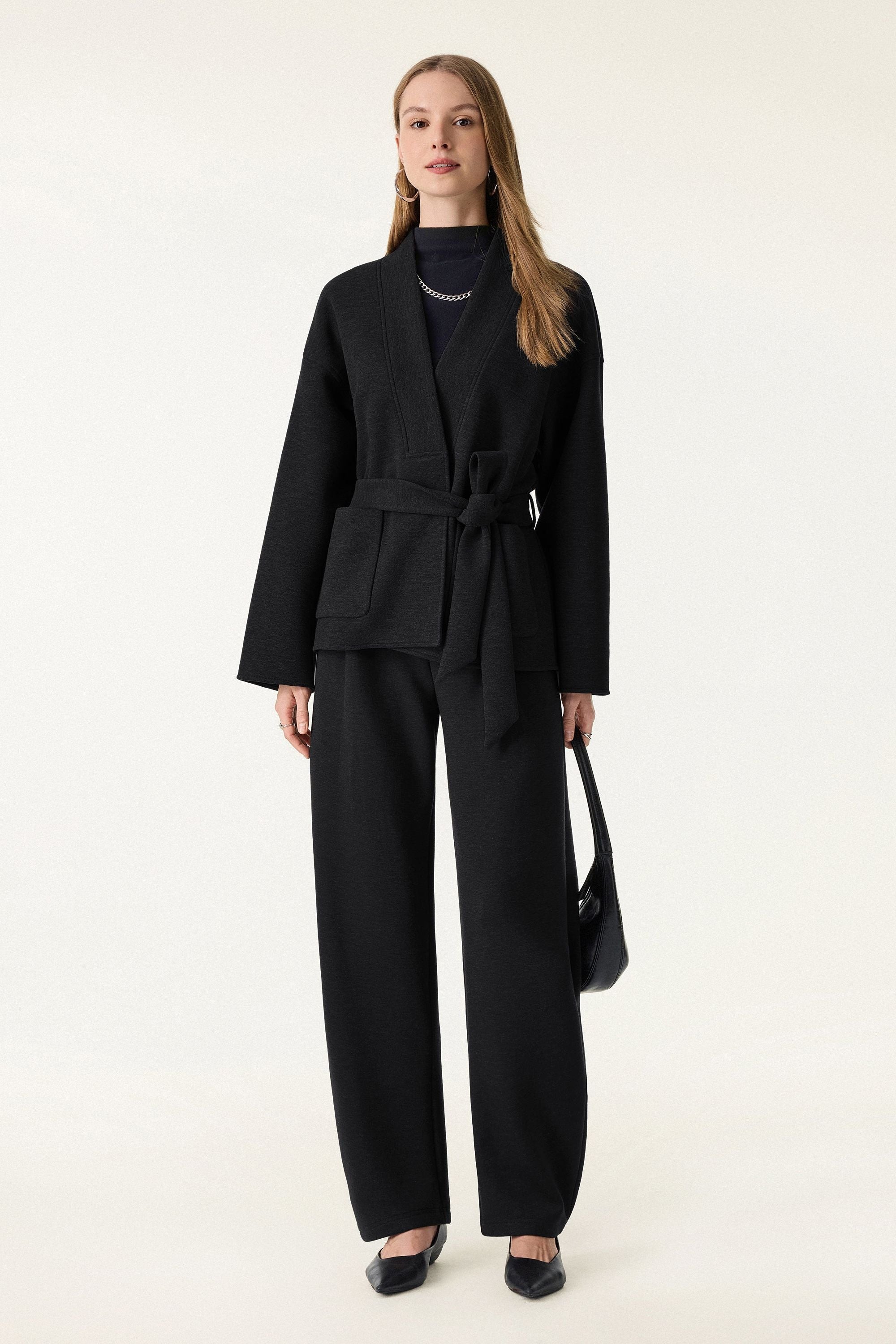 Belted Robe Style Coat