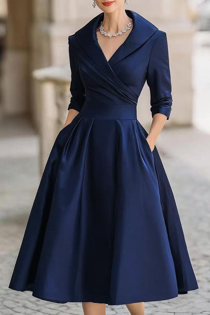 Audrey Satin Midi Dress