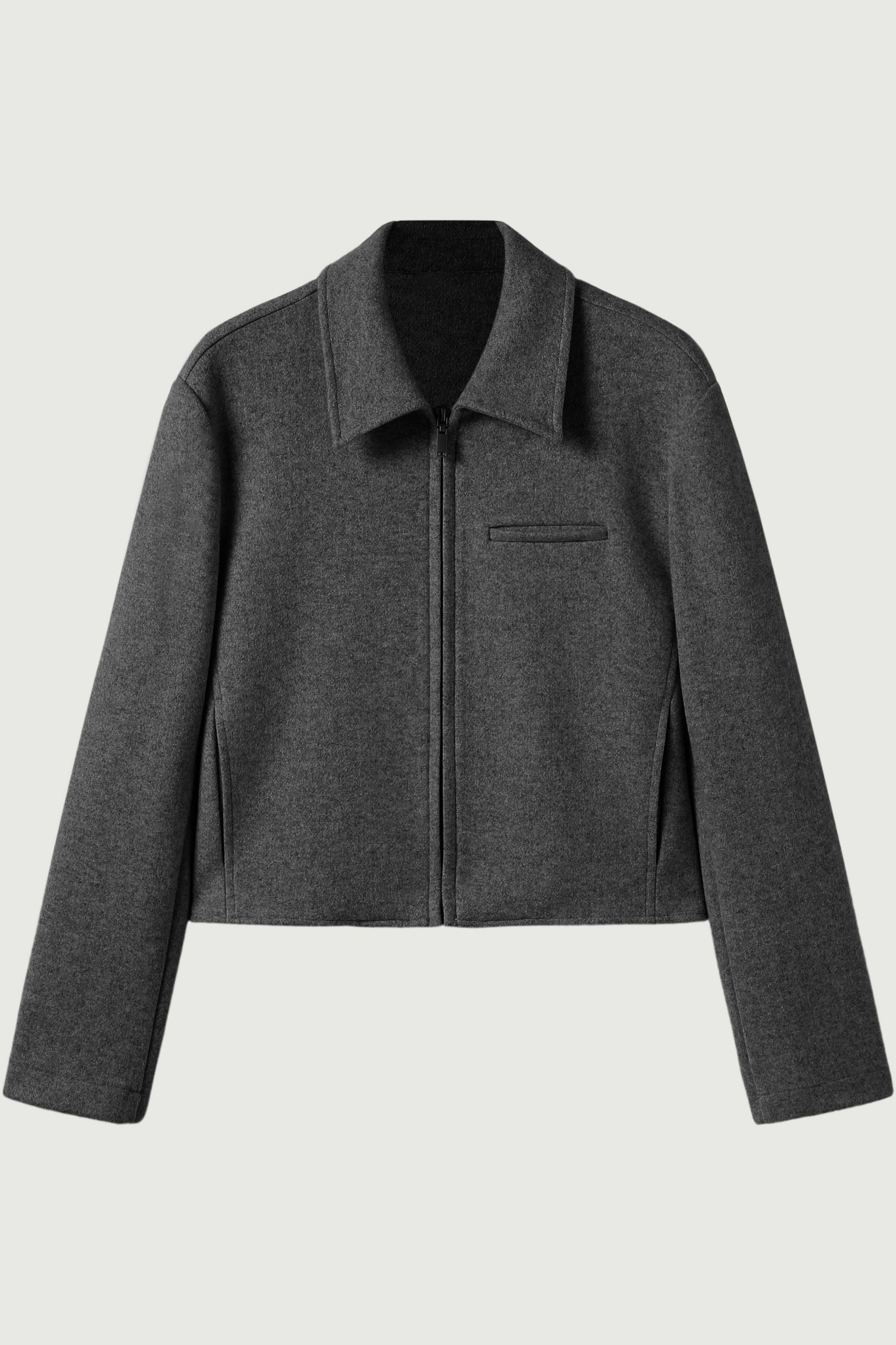 Full-Zip Cropped Jacket