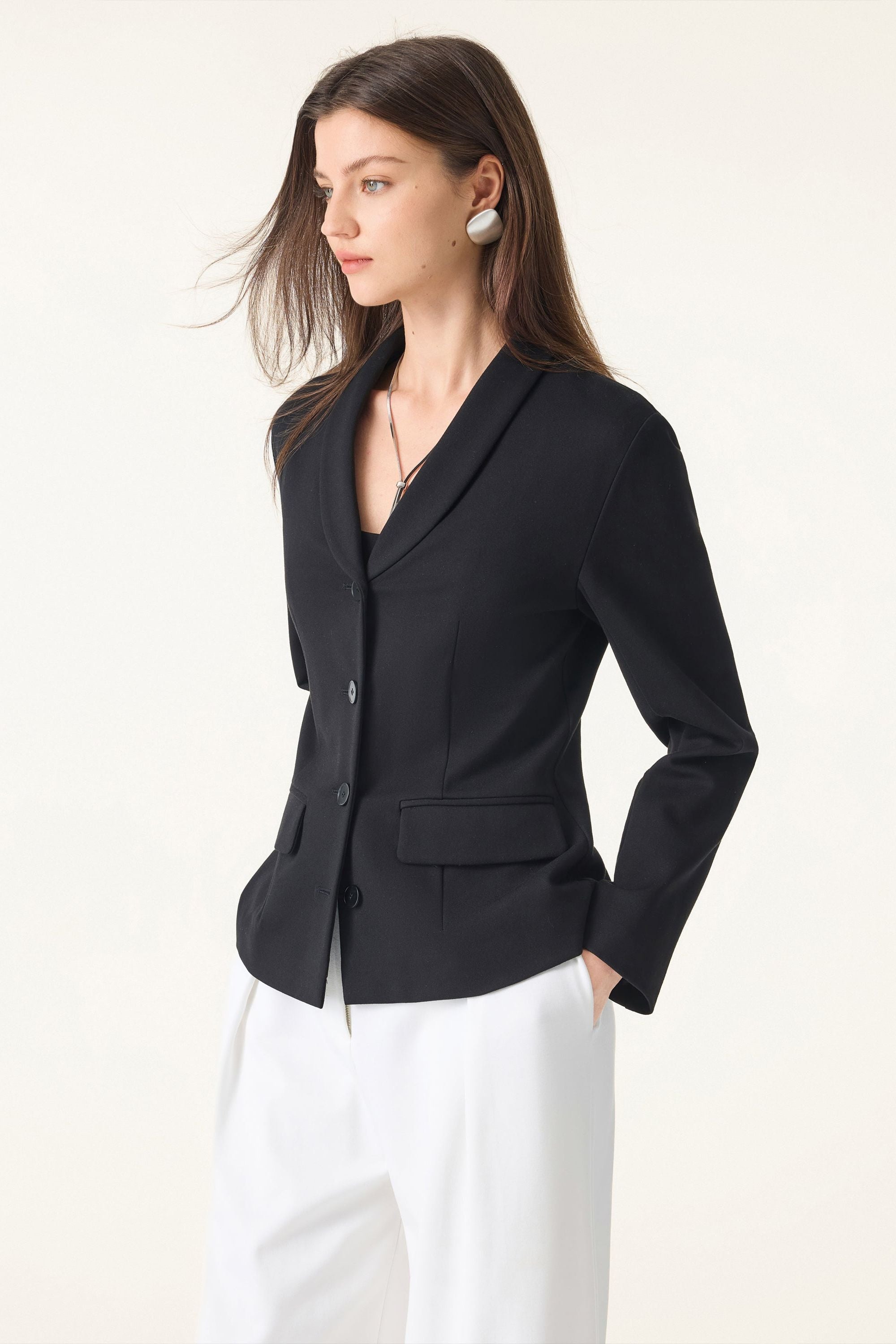 Button Front Blazer