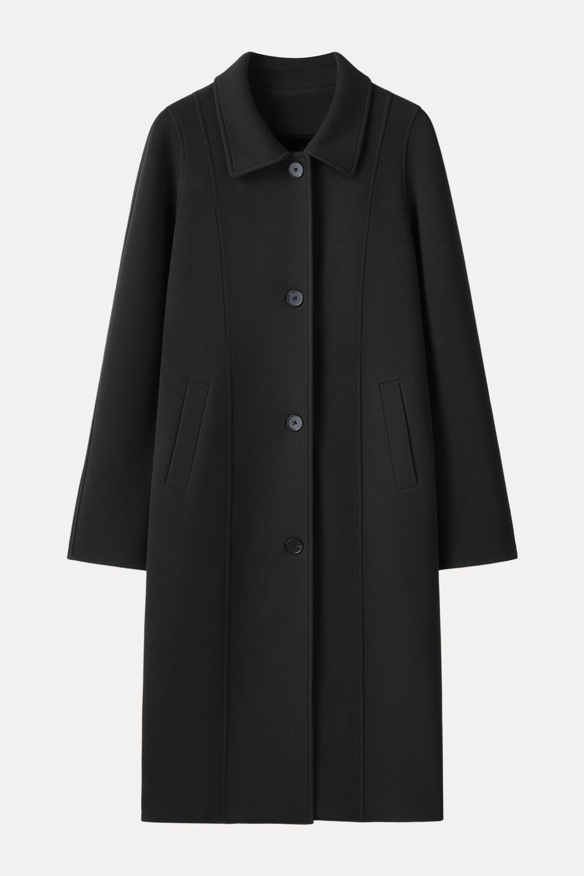 Button Front Collared Coat