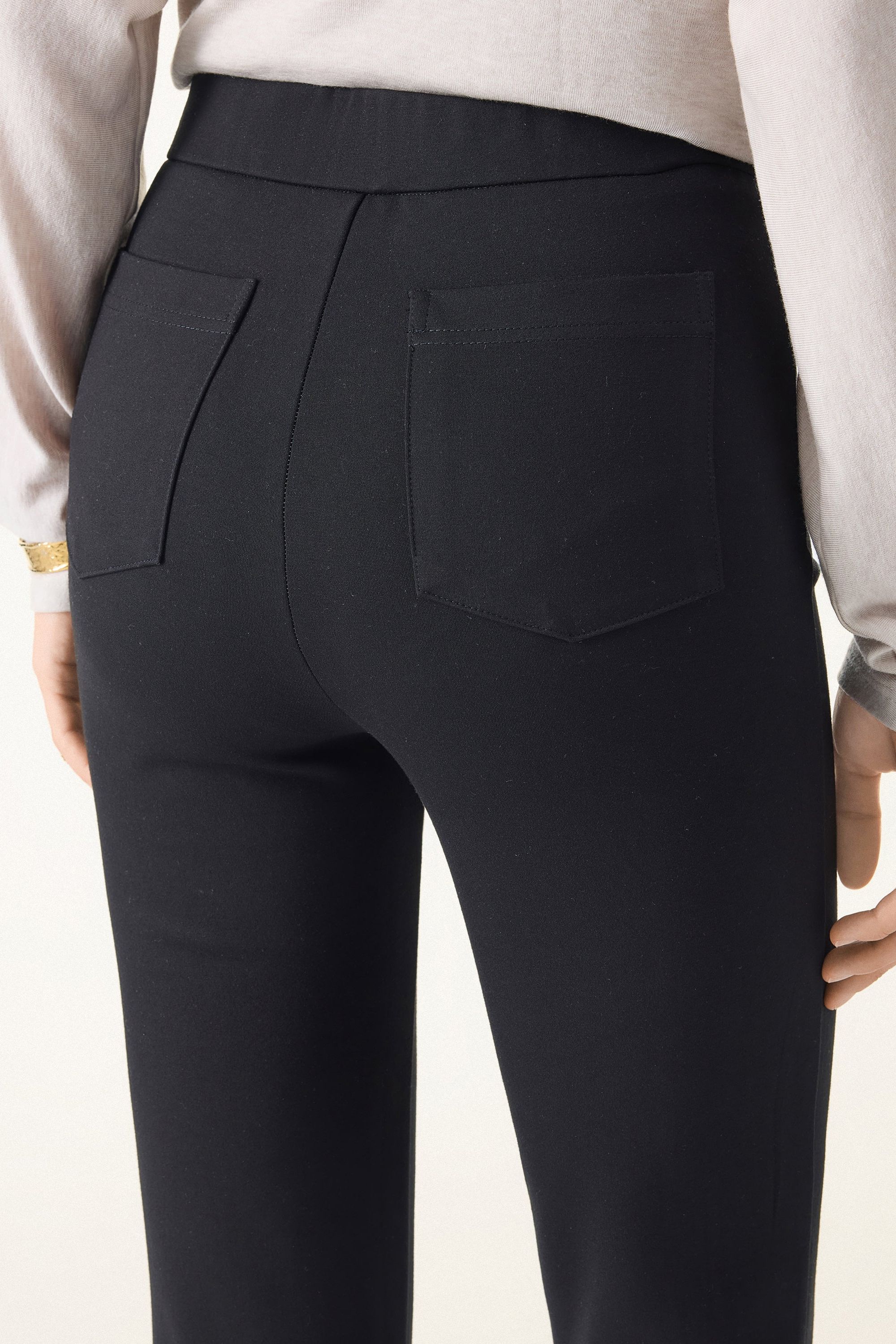 Slimming Ponte High Rise Pull-on Flared Pants