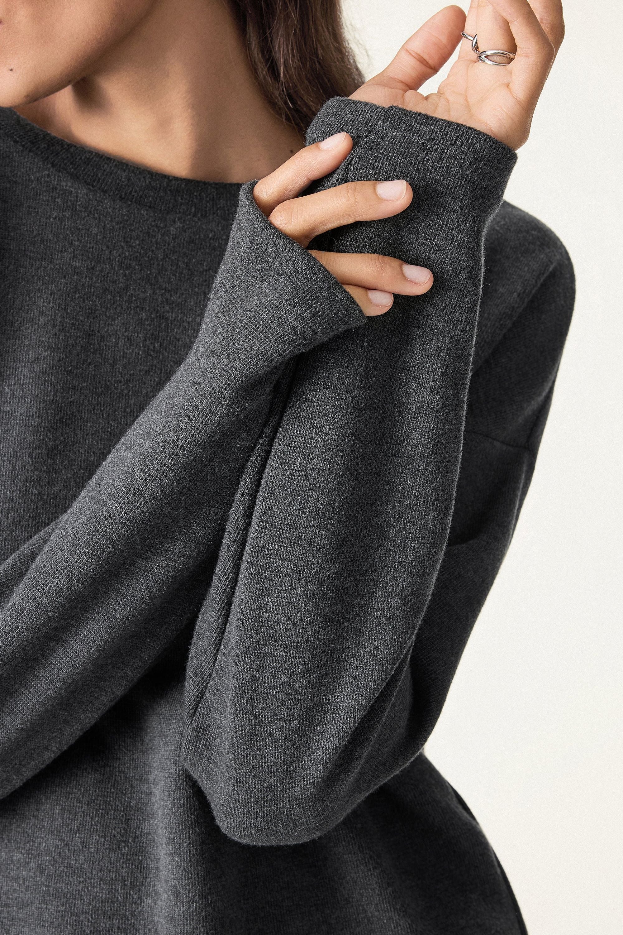 2Pcs Set Long Sleeve Top & Mid Rise Straight Leg Pants