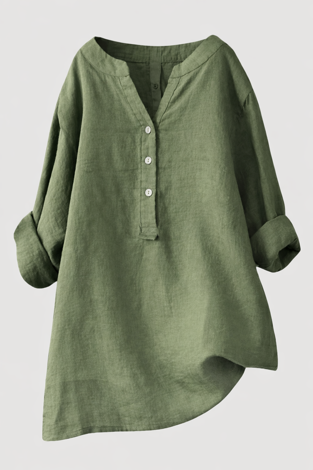 Effortless Linen Button Blouse