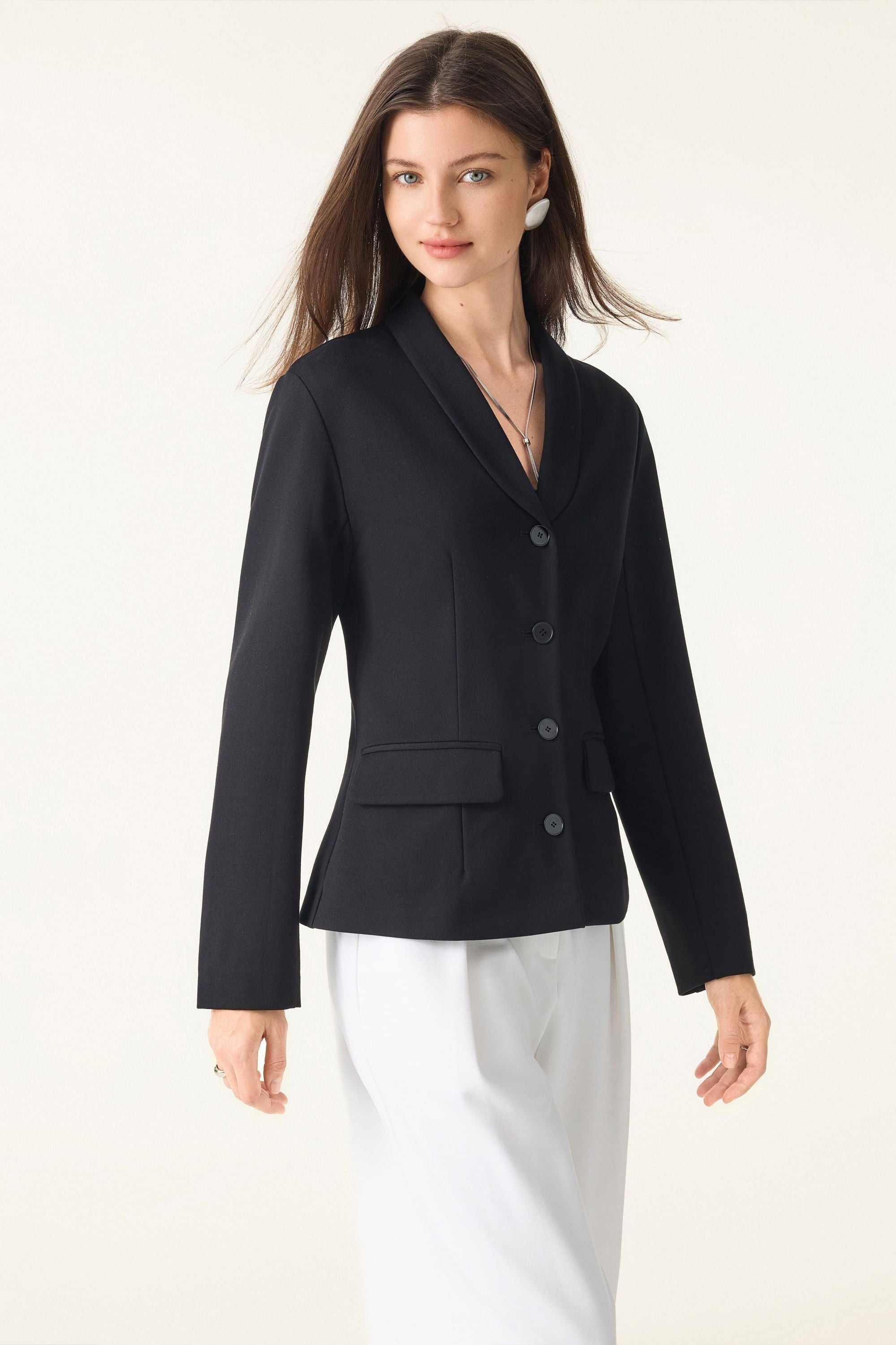 Button Front Blazer