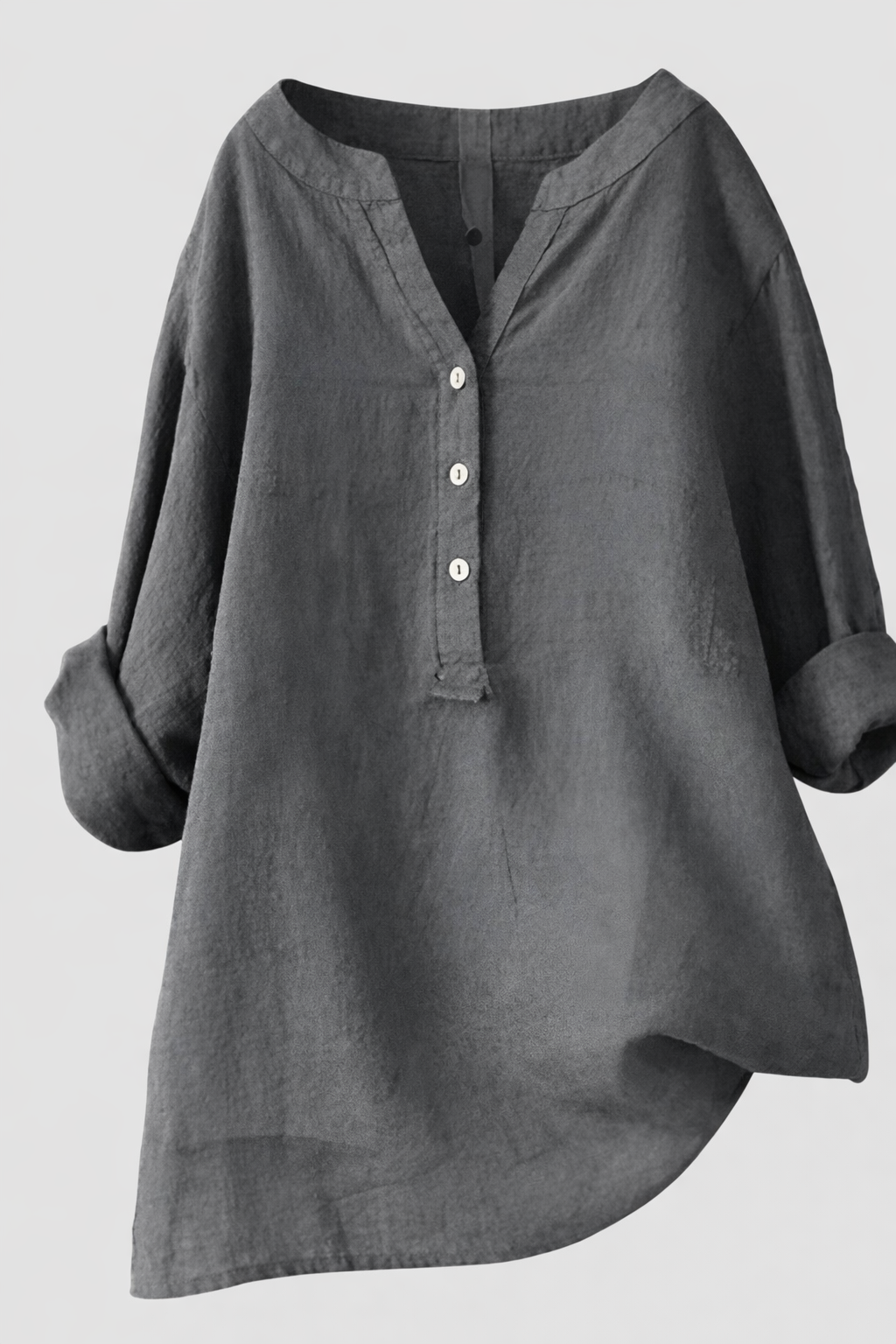 Effortless Linen Button Blouse