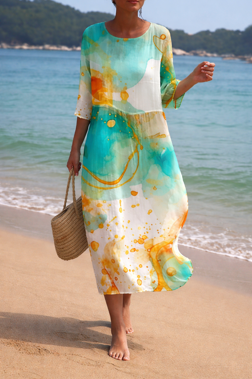 Breeze Flow Midi Dress