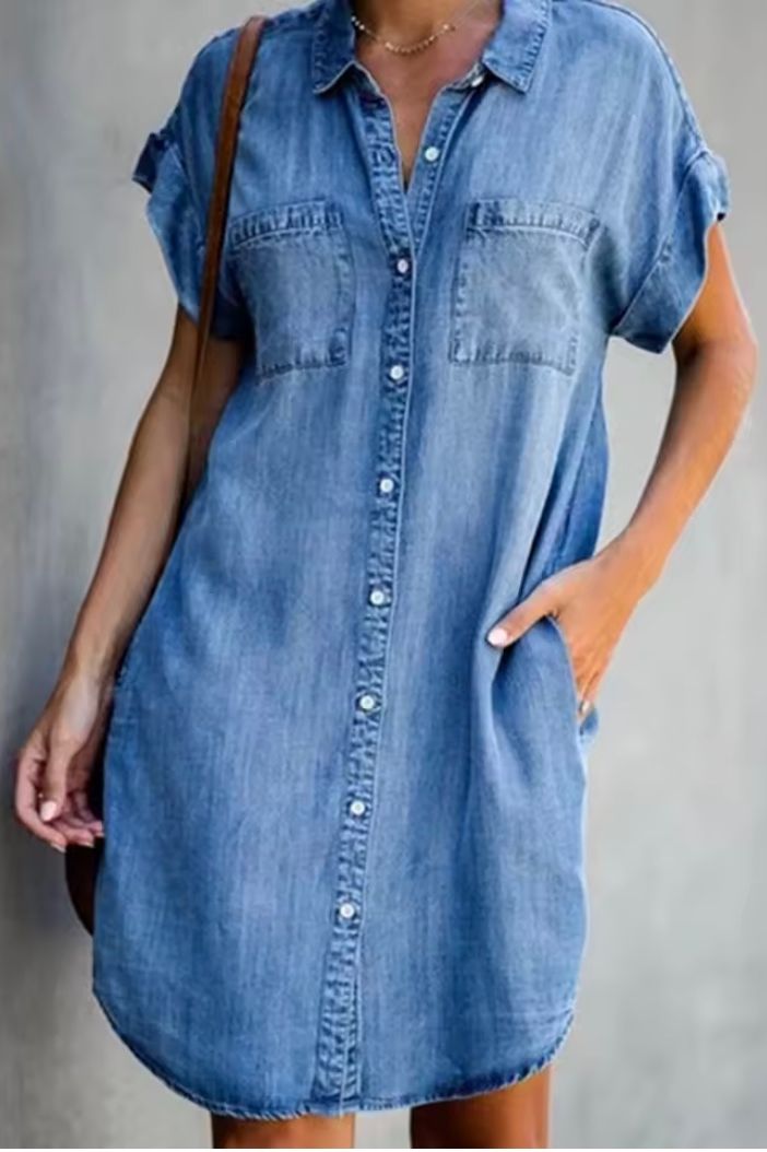 Classic Denim Shirt Dress