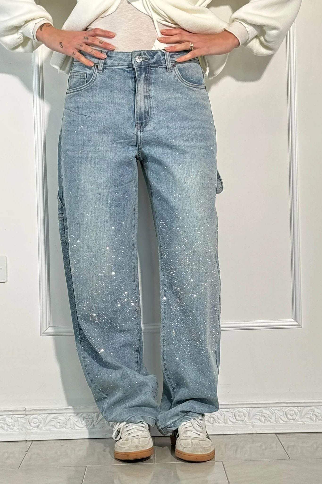 Starlight Wide-Leg Denim Pants