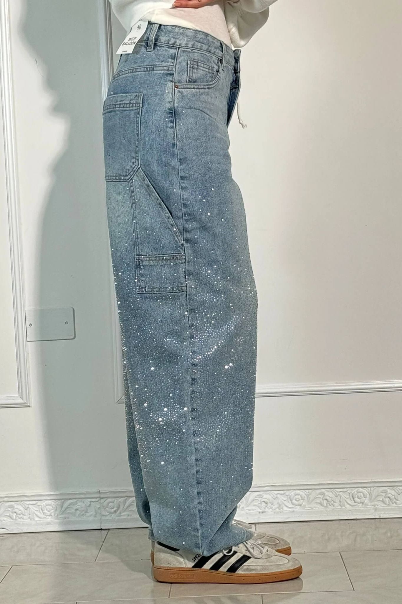Starlight Wide-Leg Denim Pants