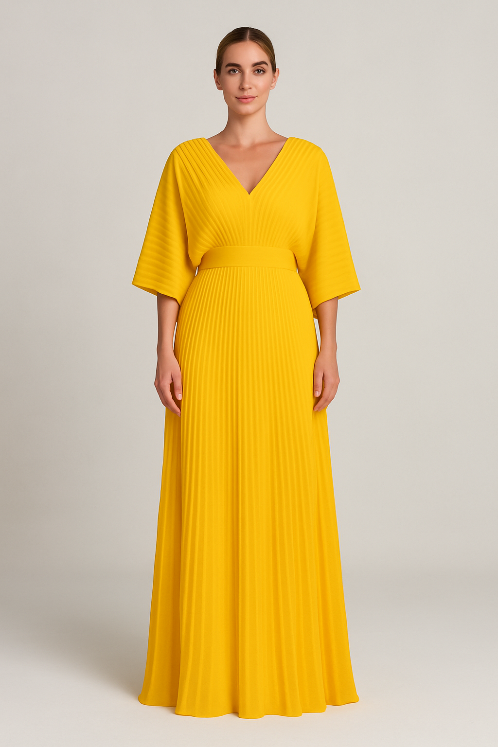 Pleated Elegance Maxi Dress