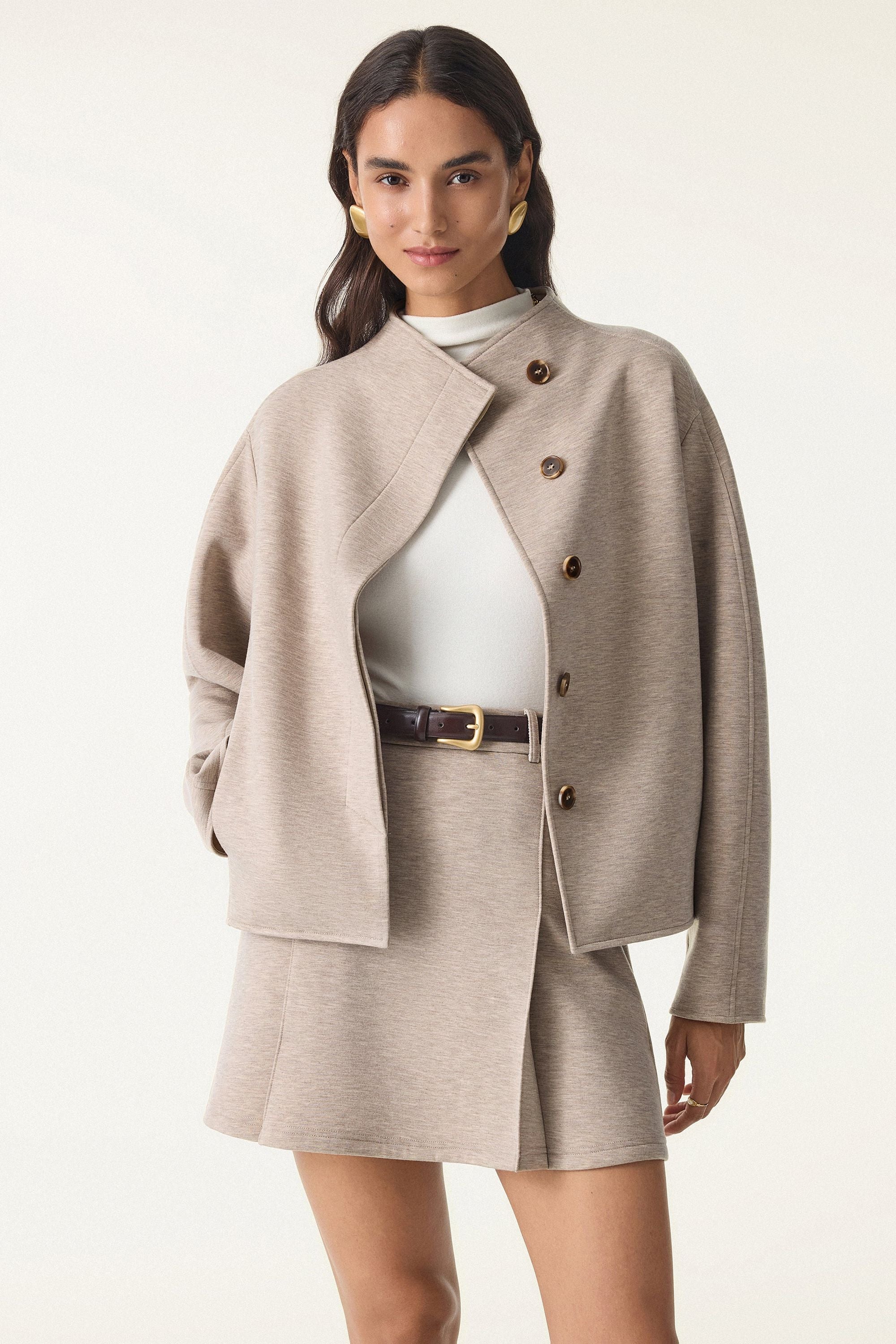 Collar Cropped Jacket