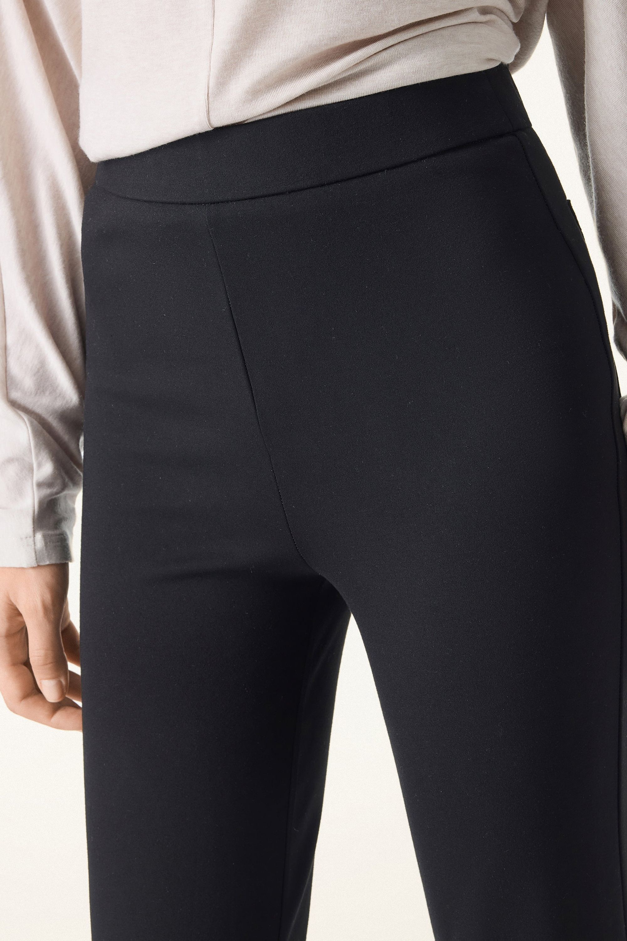 Slimming Ponte High Rise Pull-on Flared Pants