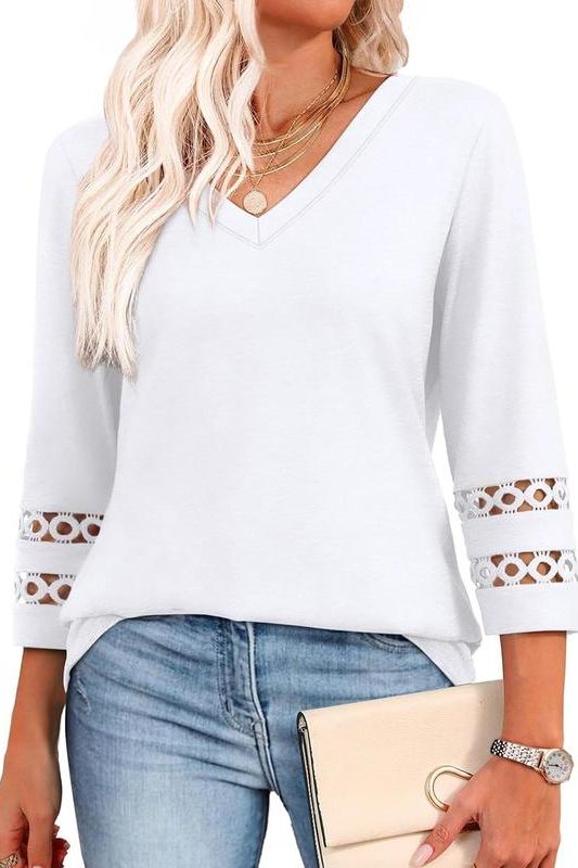 Elegant Edge V-Neck Top