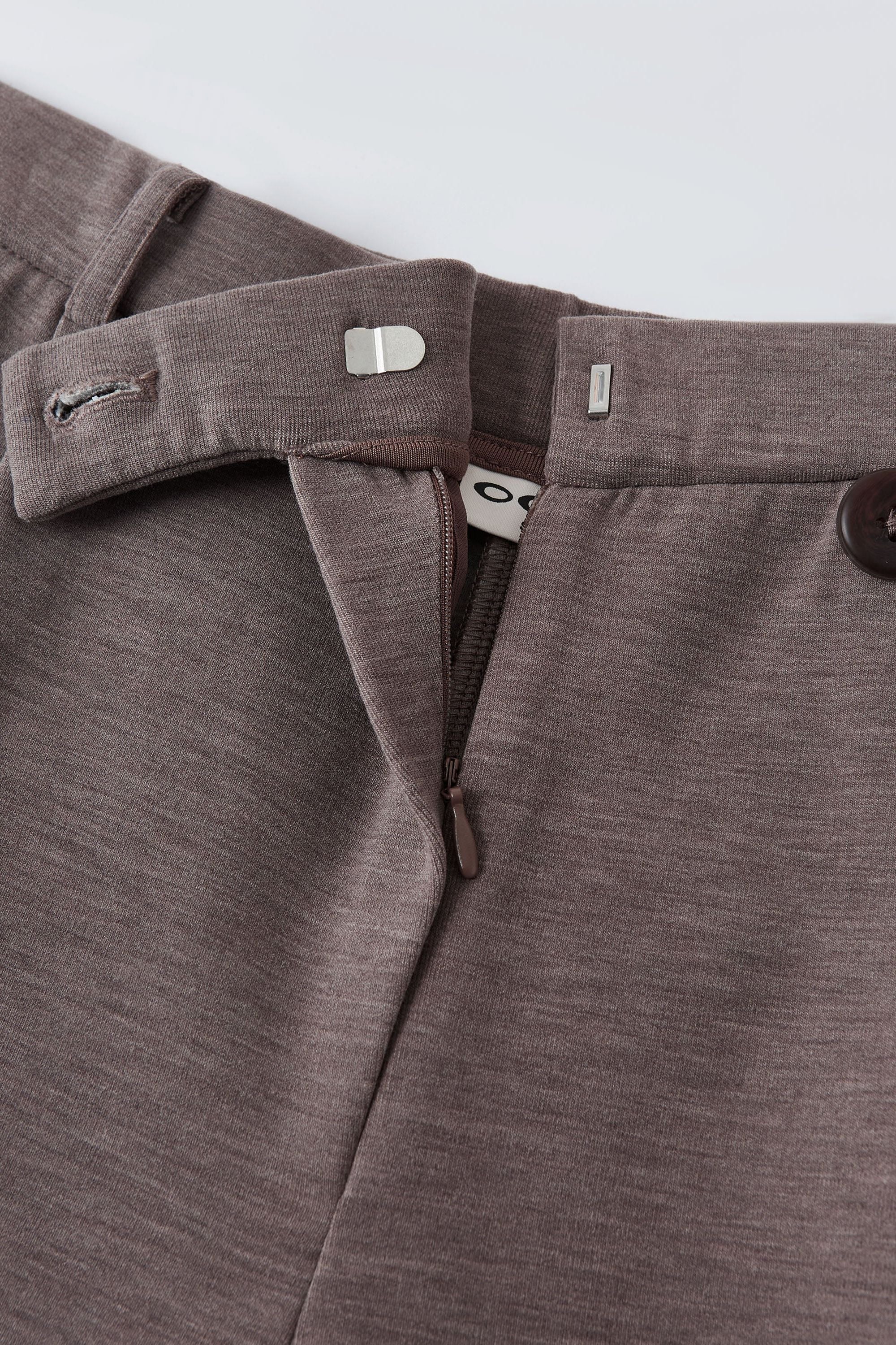 Cozy Warm High Rise Slanted Fly Front Wide Leg Pants