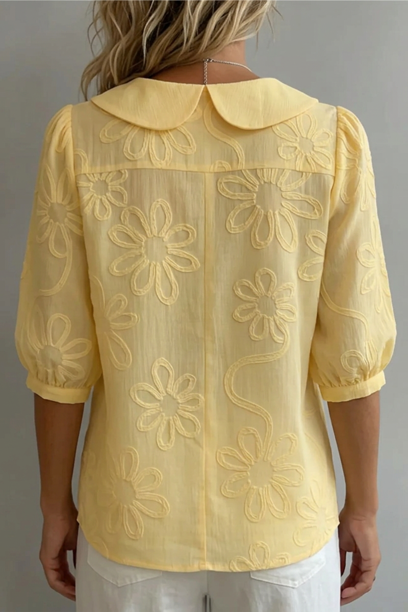 Floral Collar Blouse