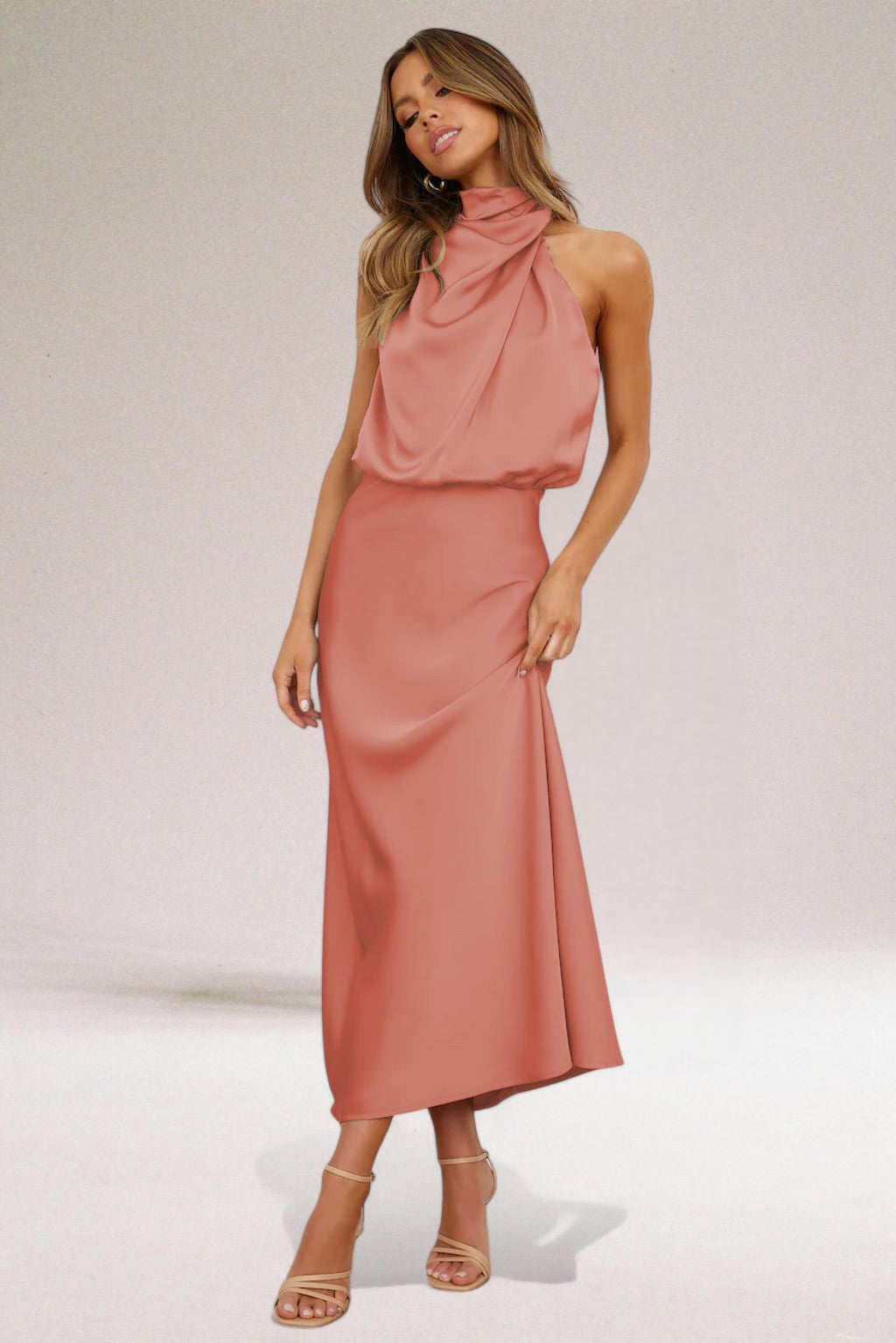 Celeste Halter Maxi Dress