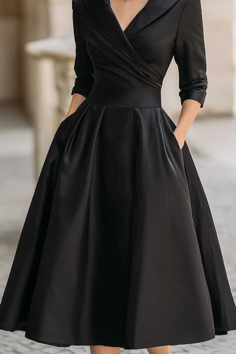 Audrey - Vestito midi in raso