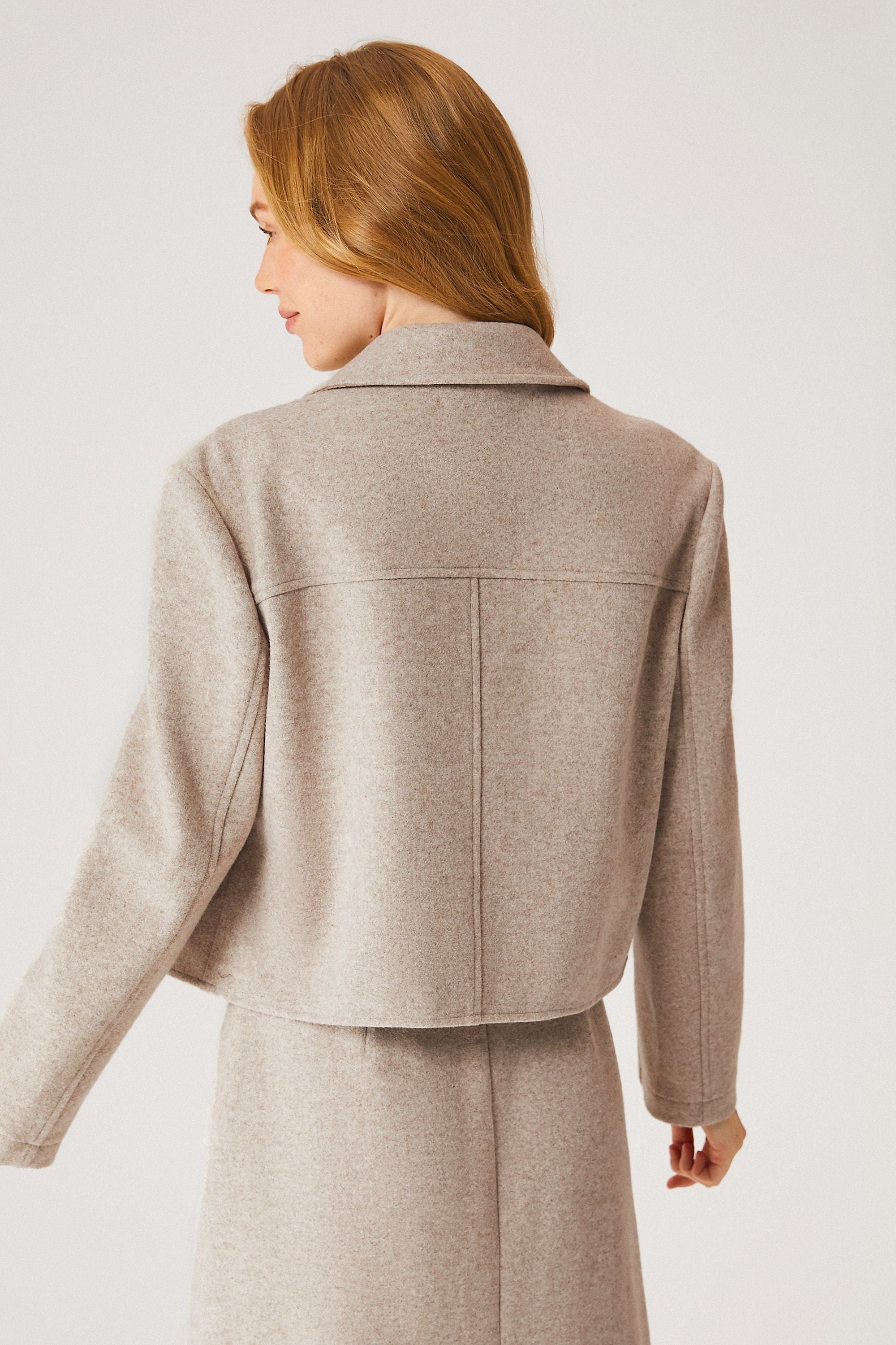 Full-Zip Cropped Jacket