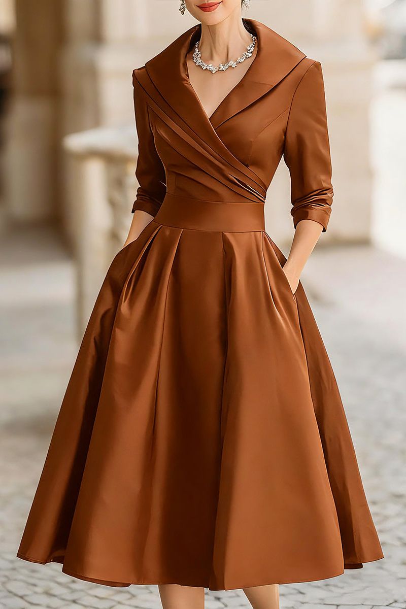 Audrey - Vestito midi in raso