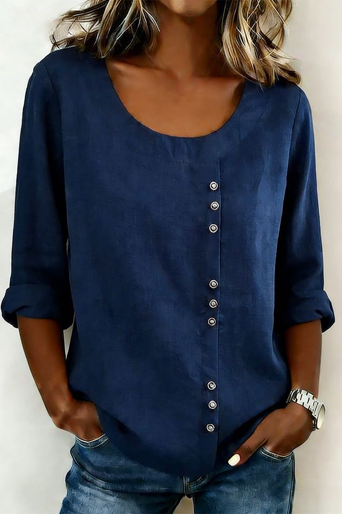 Chic Casual Button Blouse