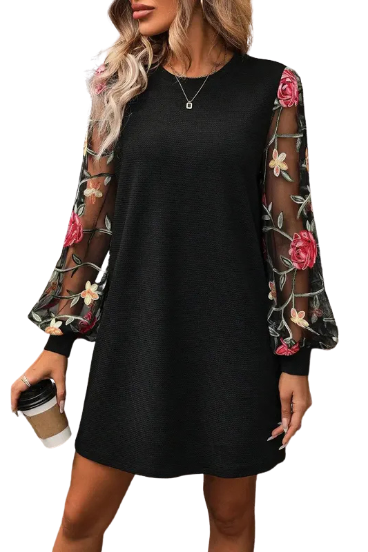 Floral Bishop Sleeve Dress
