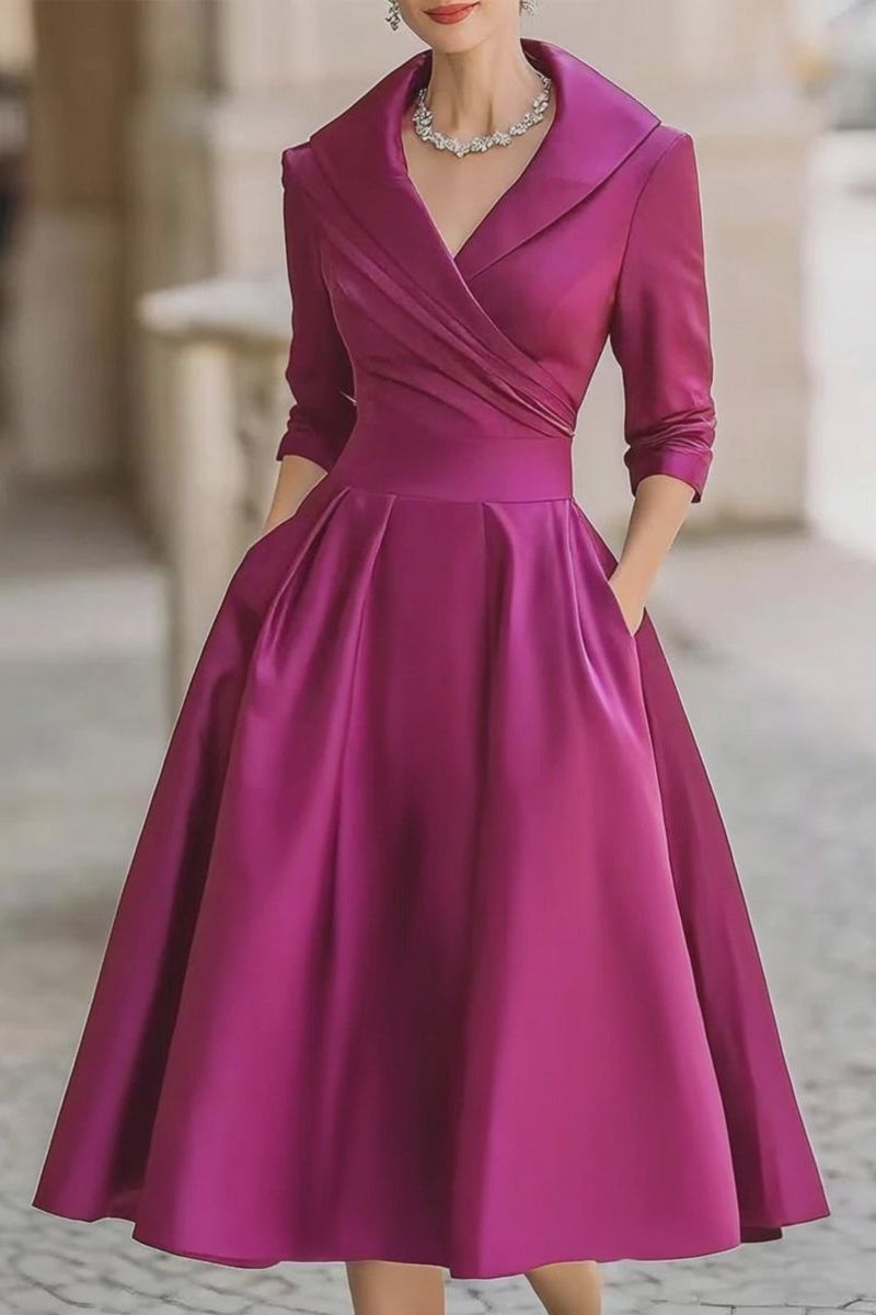 Audrey - Vestito midi in raso