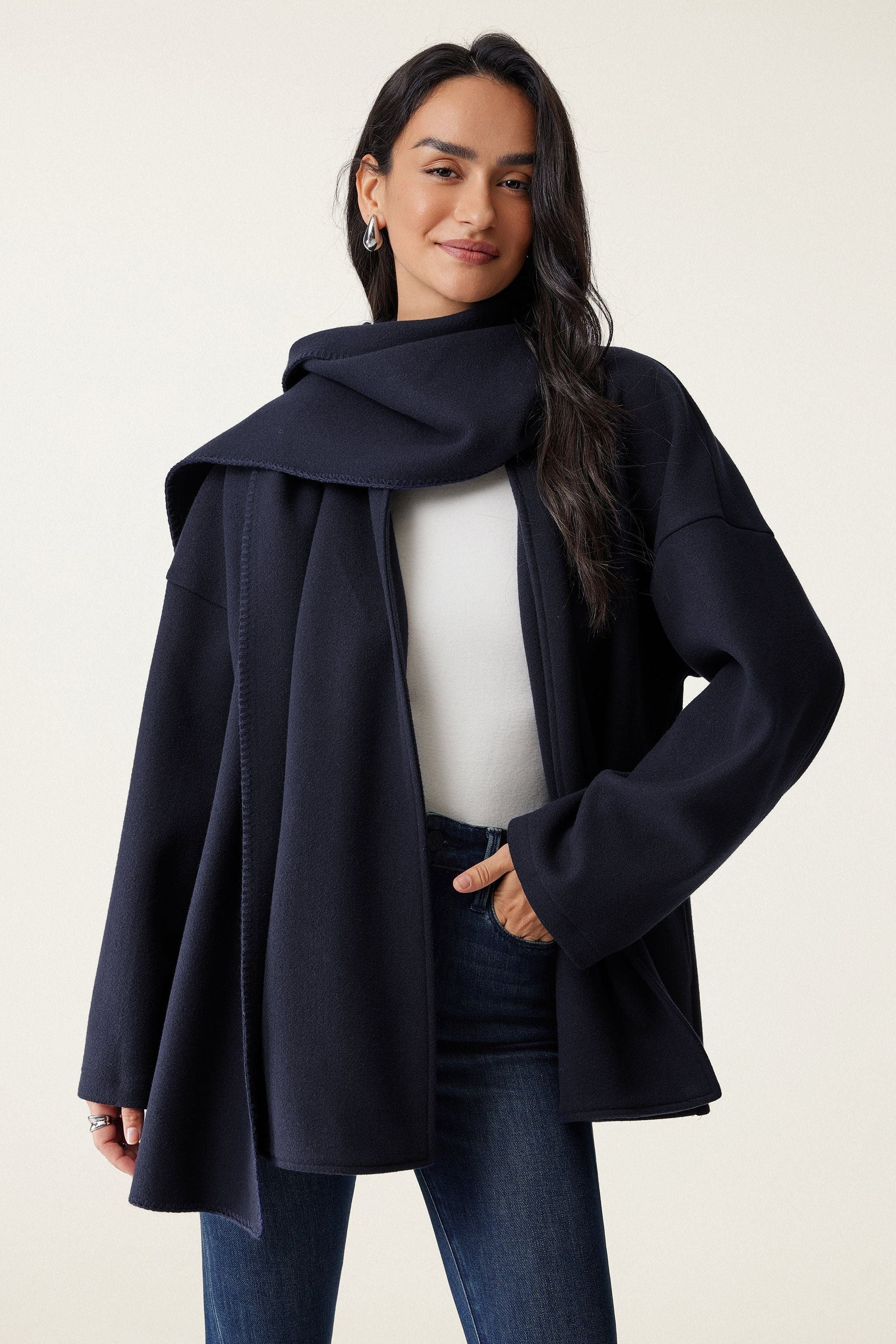 Oversized Scarf Jacket