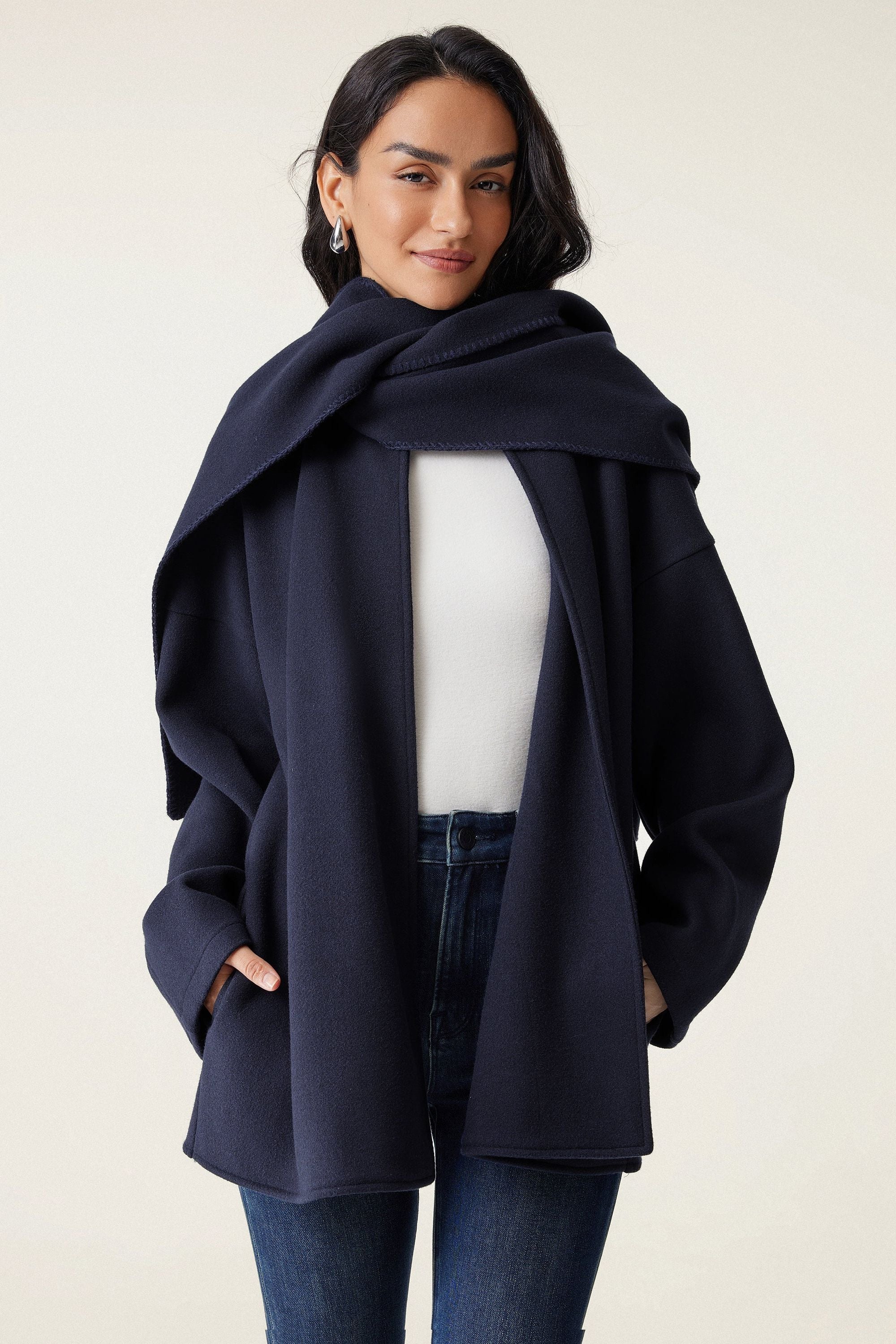 Oversized Scarf Jacket