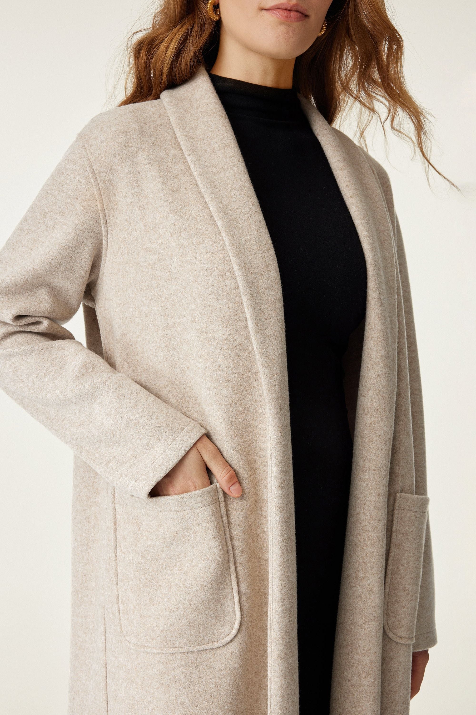 Patch Pocket Long Coat