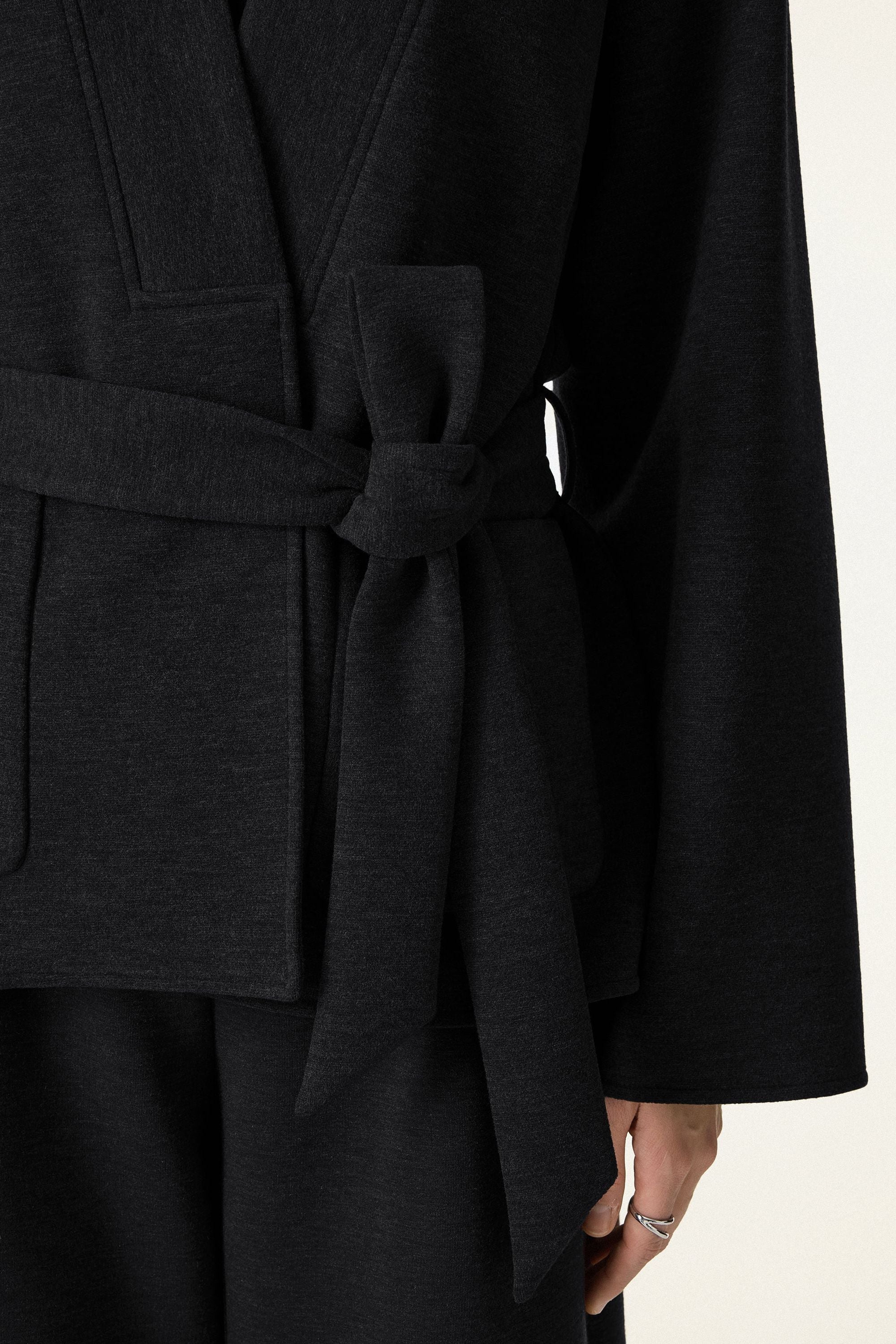 Belted Robe Style Coat