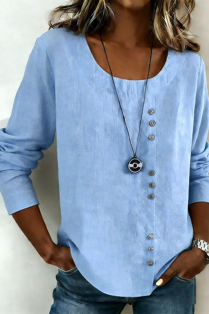 Chic Casual Button Blouse