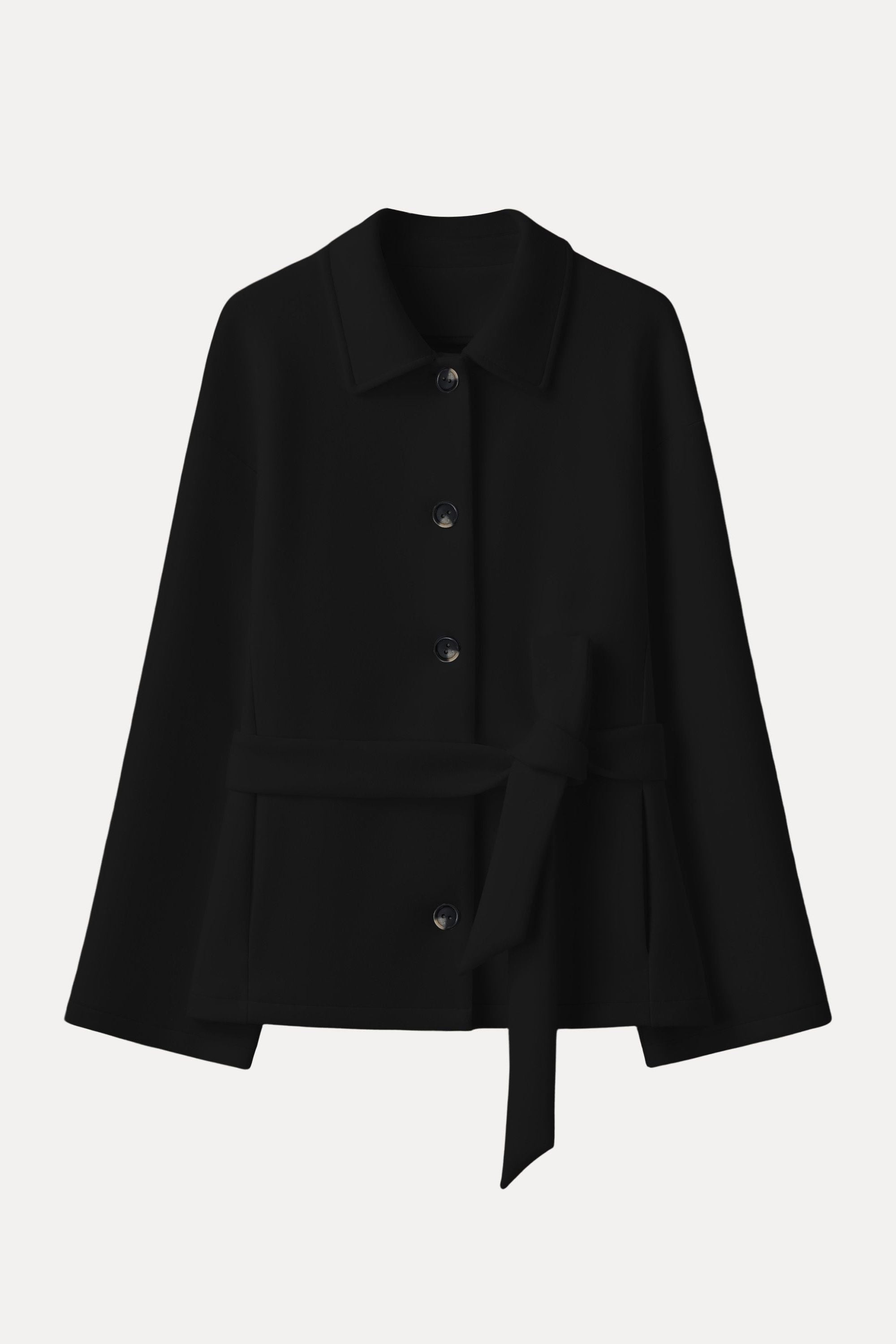 Belted Button Front Jacket