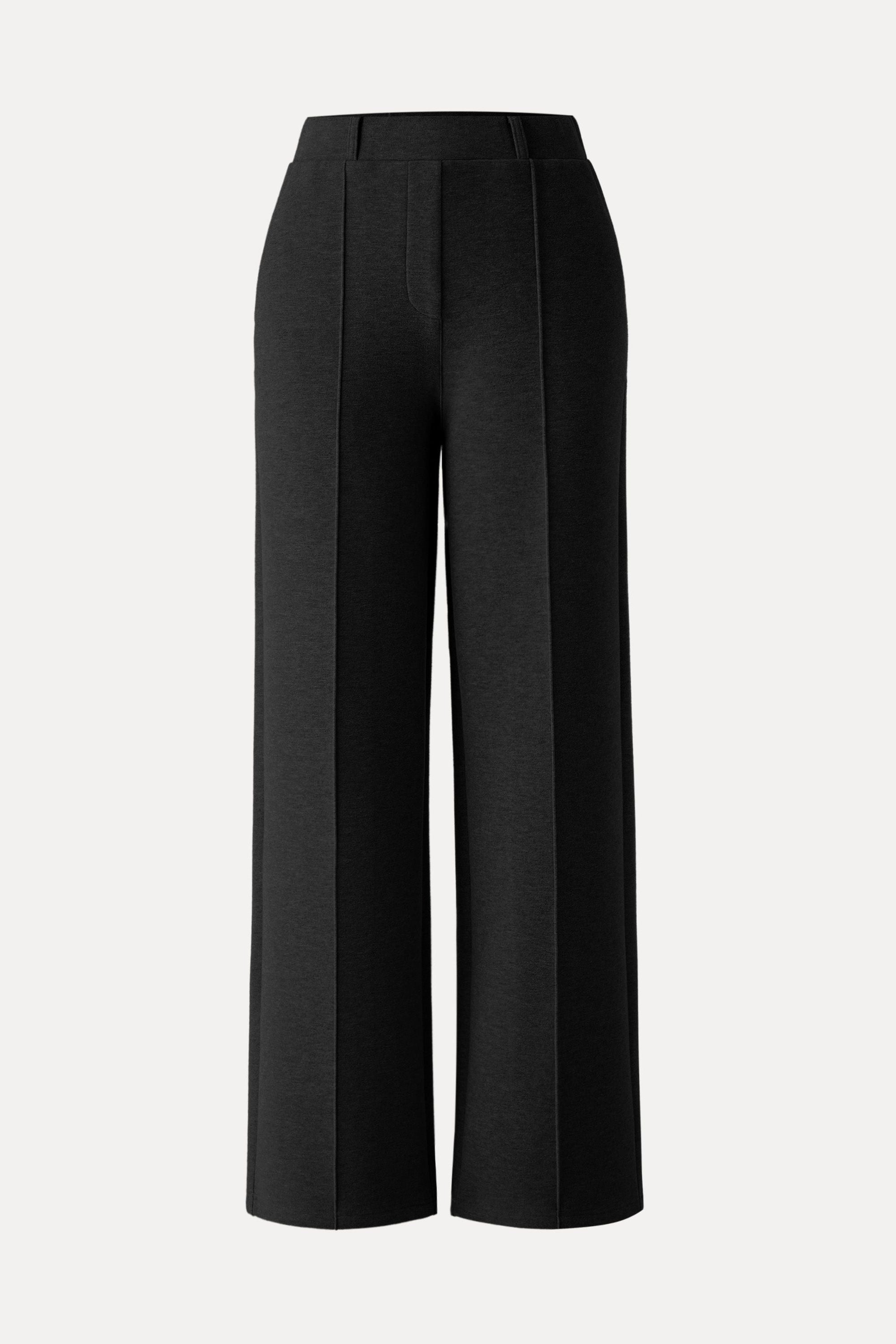 High Waisted Straight Leg Pull On Pant