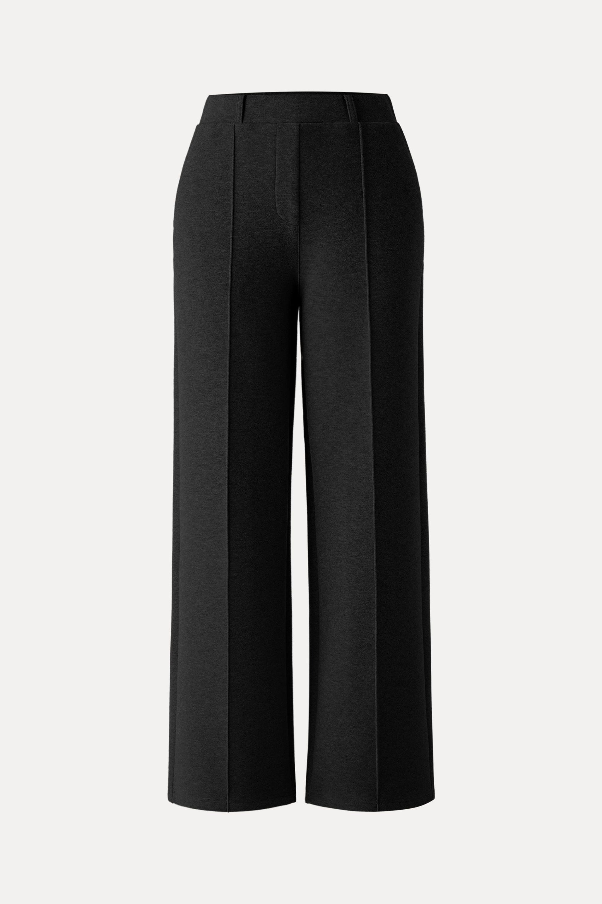 High Waisted Straight Leg Pull On Pant
