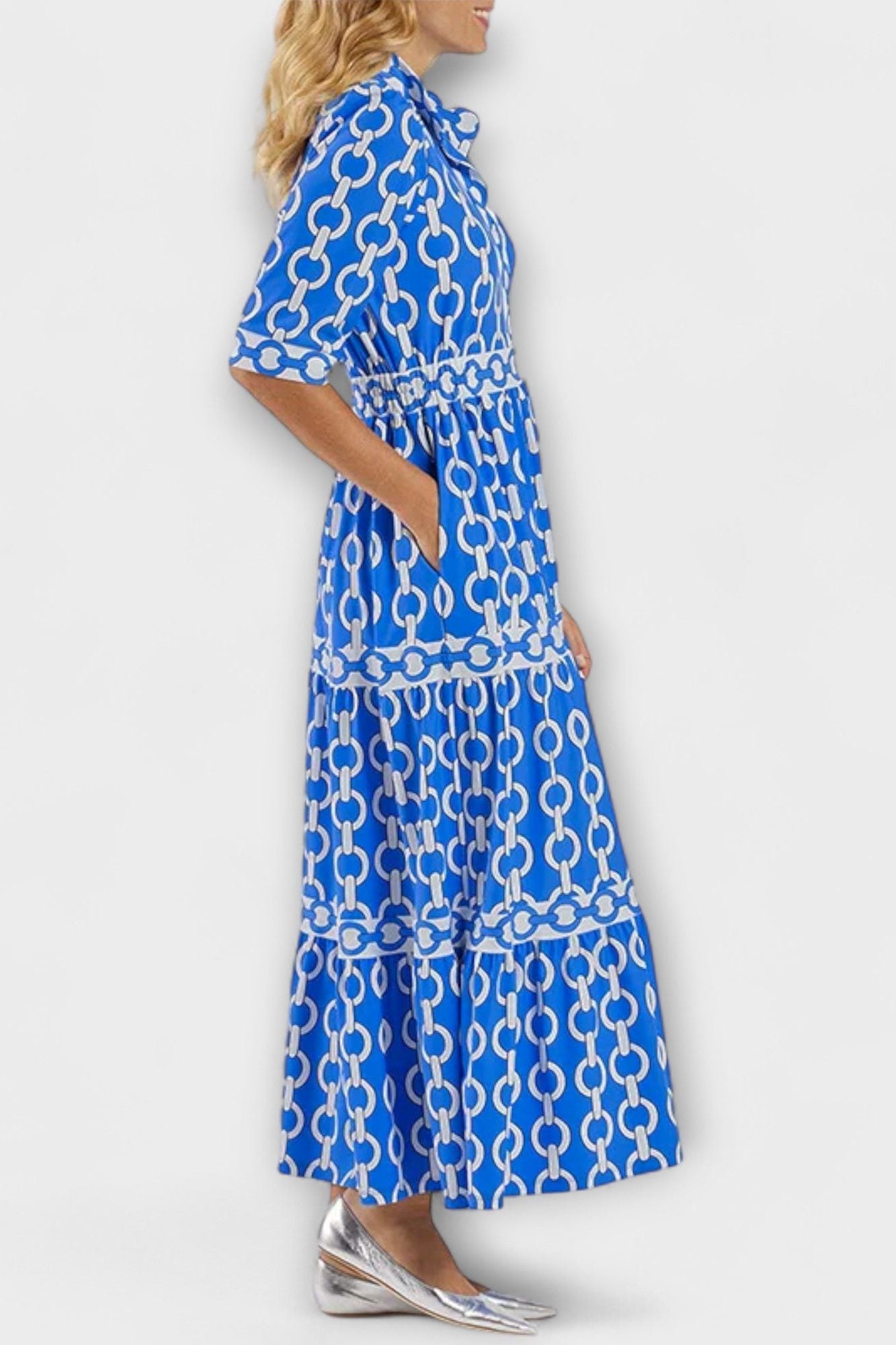 Royal Chain Elegance Midi Dress