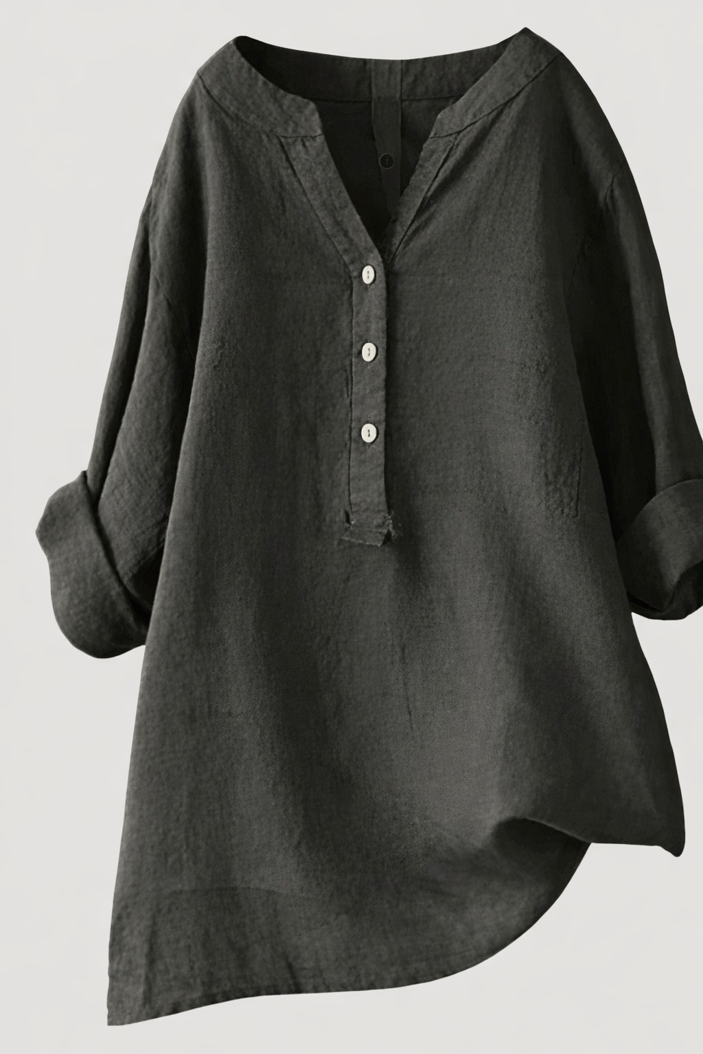 Effortless Linen Button Blouse