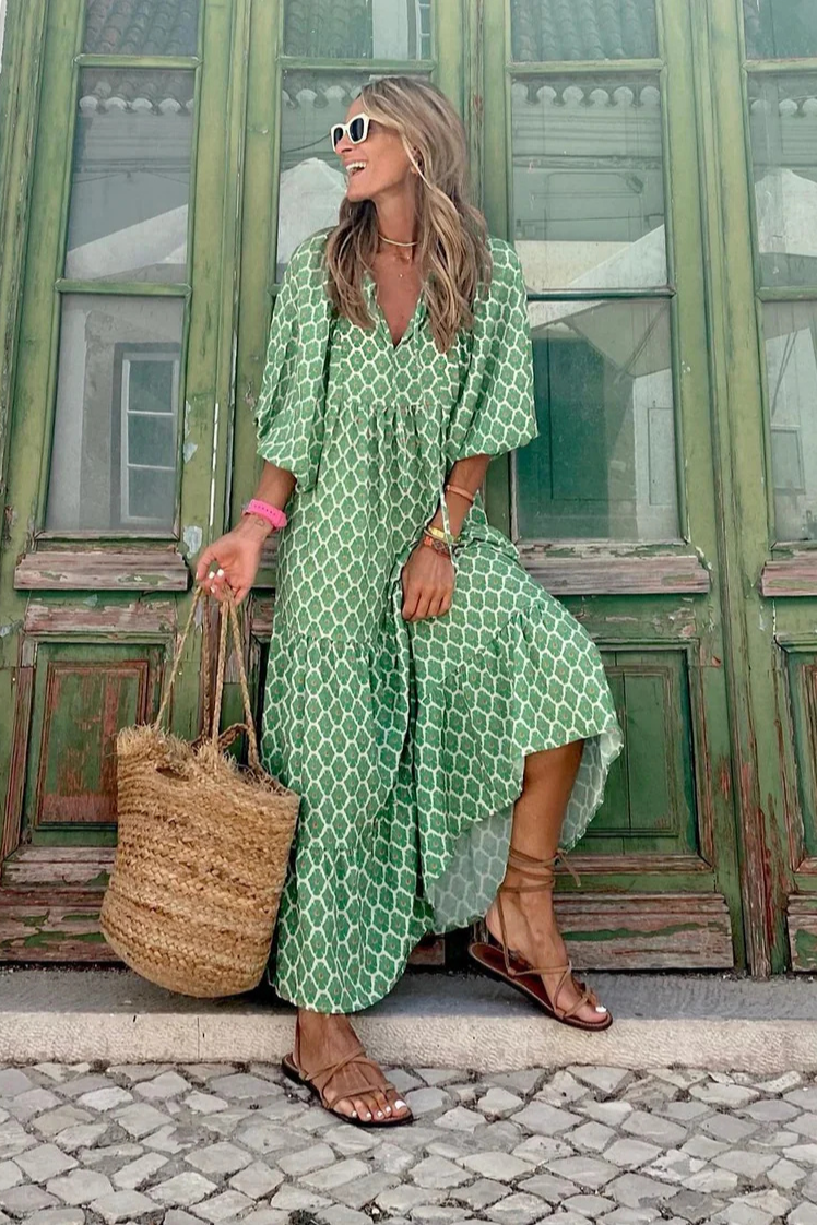 Boho Cotton Maxi Dress