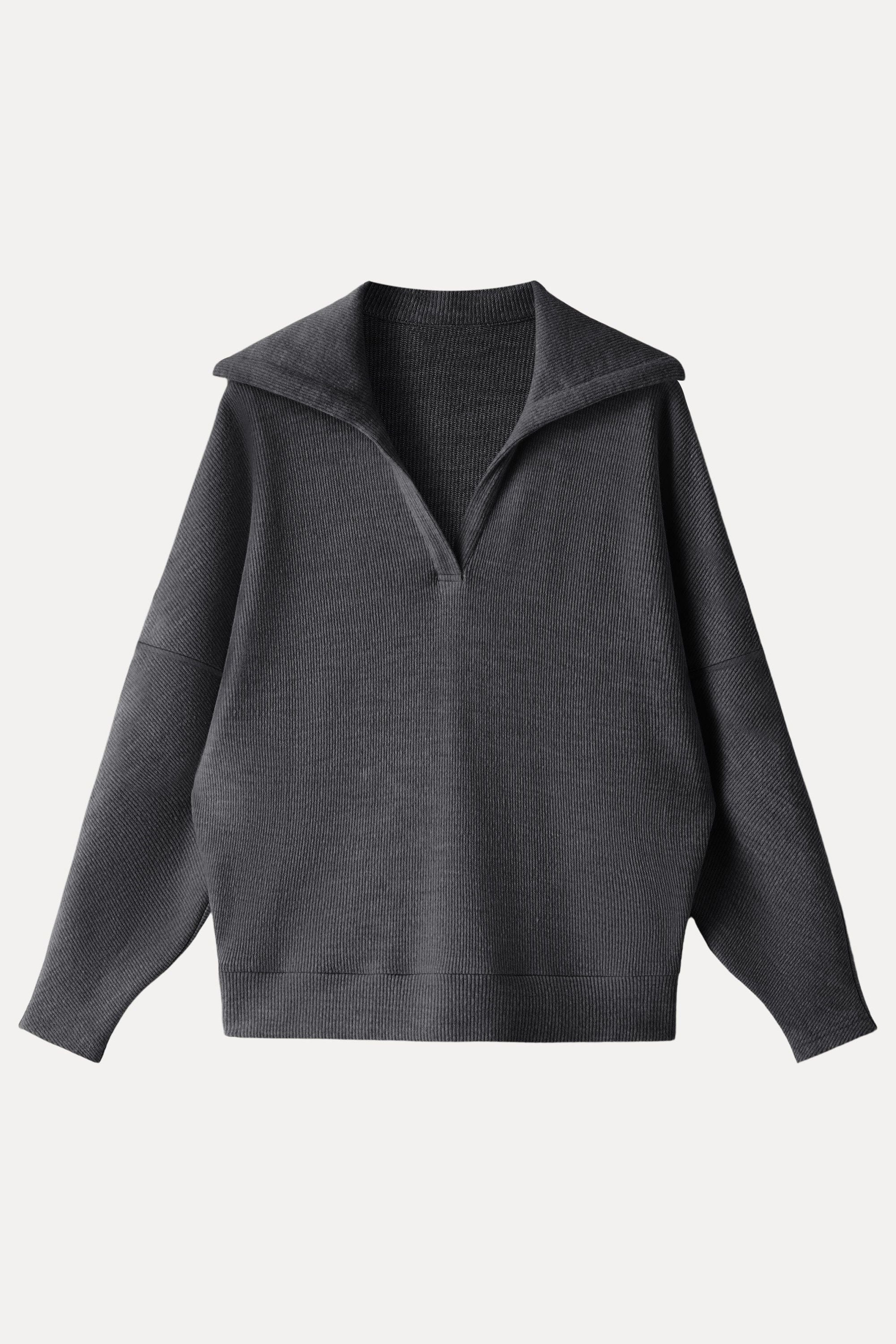 V-Neck Batwing Sleeve Pullover