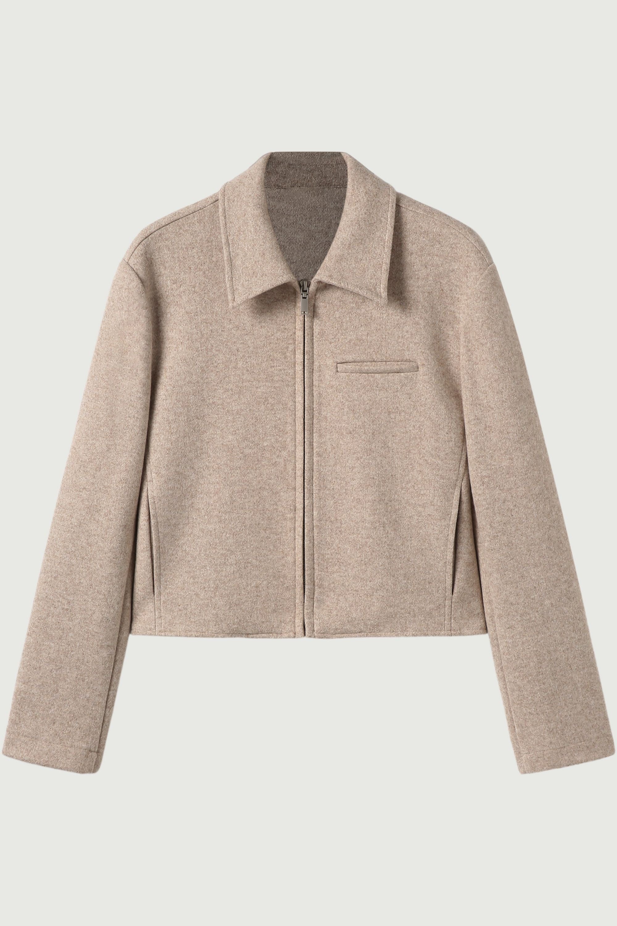 Full-Zip Cropped Jacket