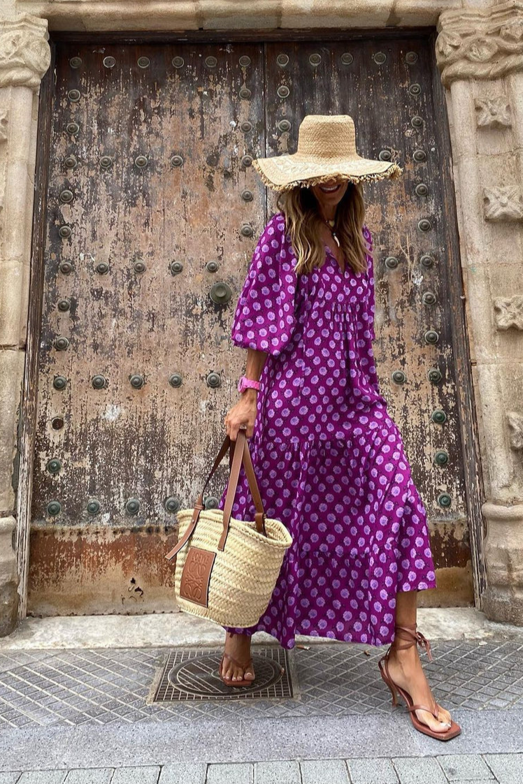 Boho Cotton Maxi Dress