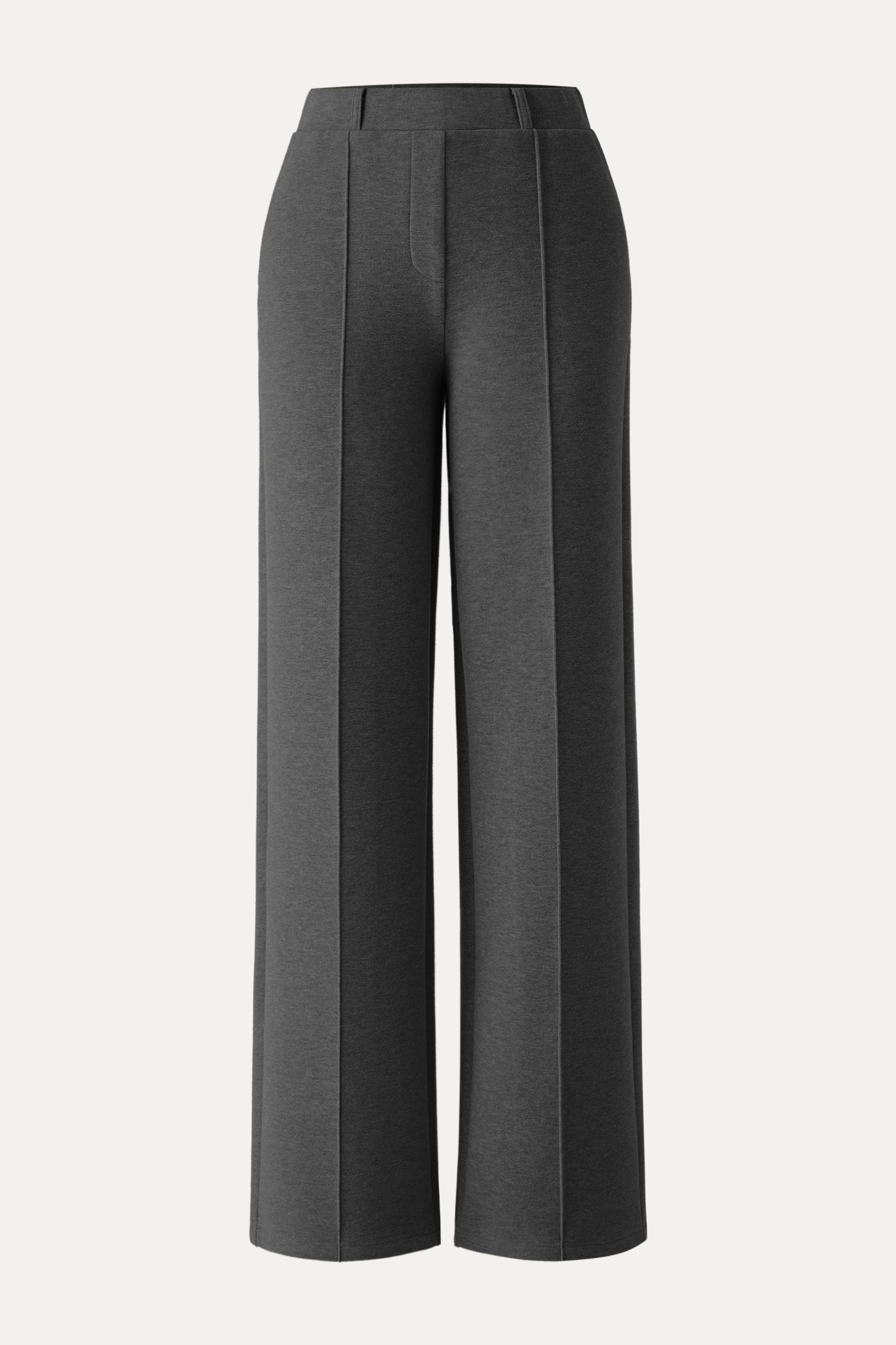 High Waisted Straight Leg Pull On Pant