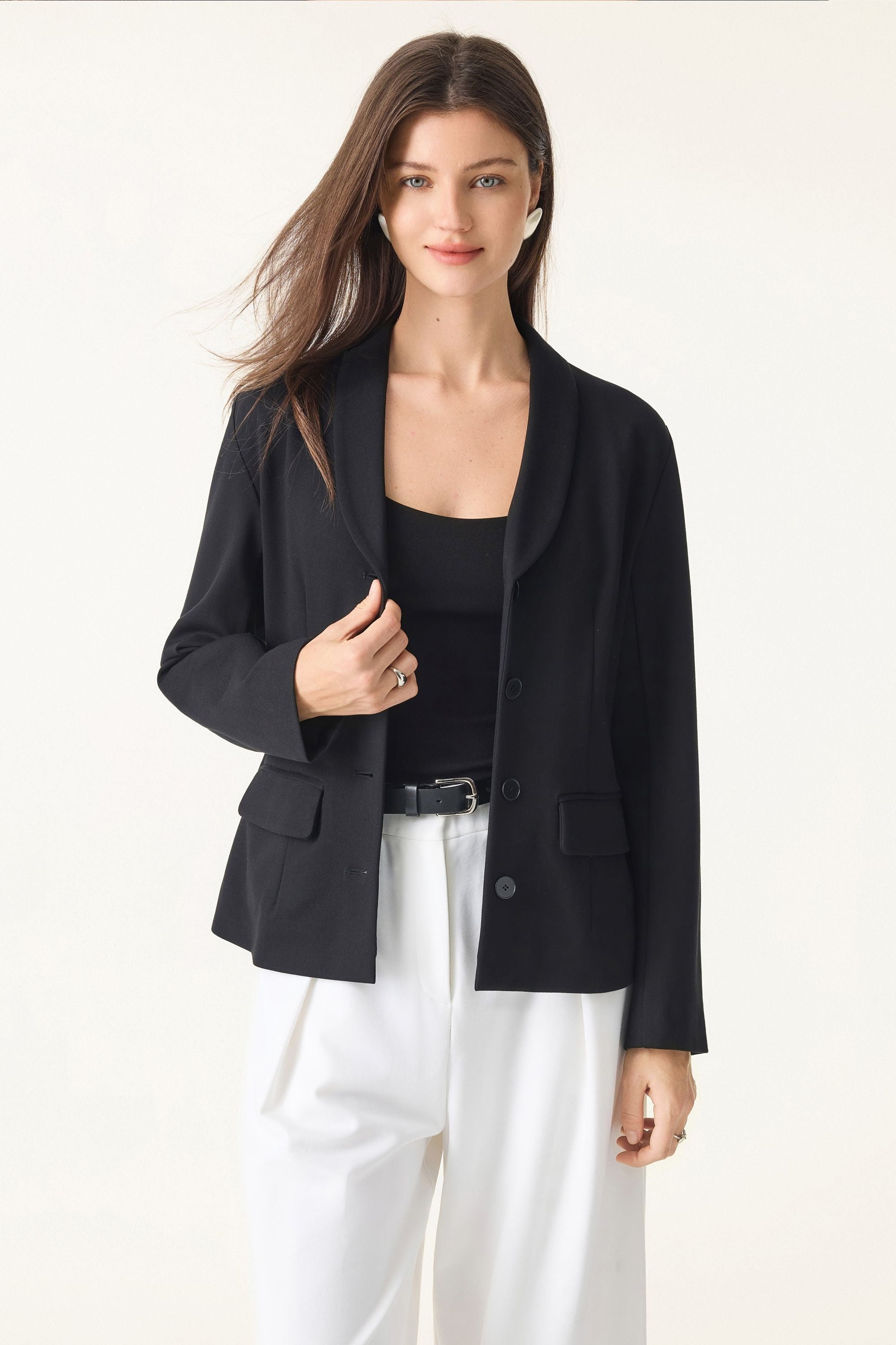 Button Front Blazer